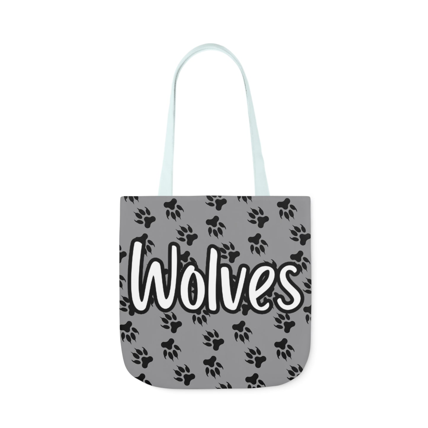 Sports Team Gray Canvas Tote Bag, 5-Color Straps - Wolves