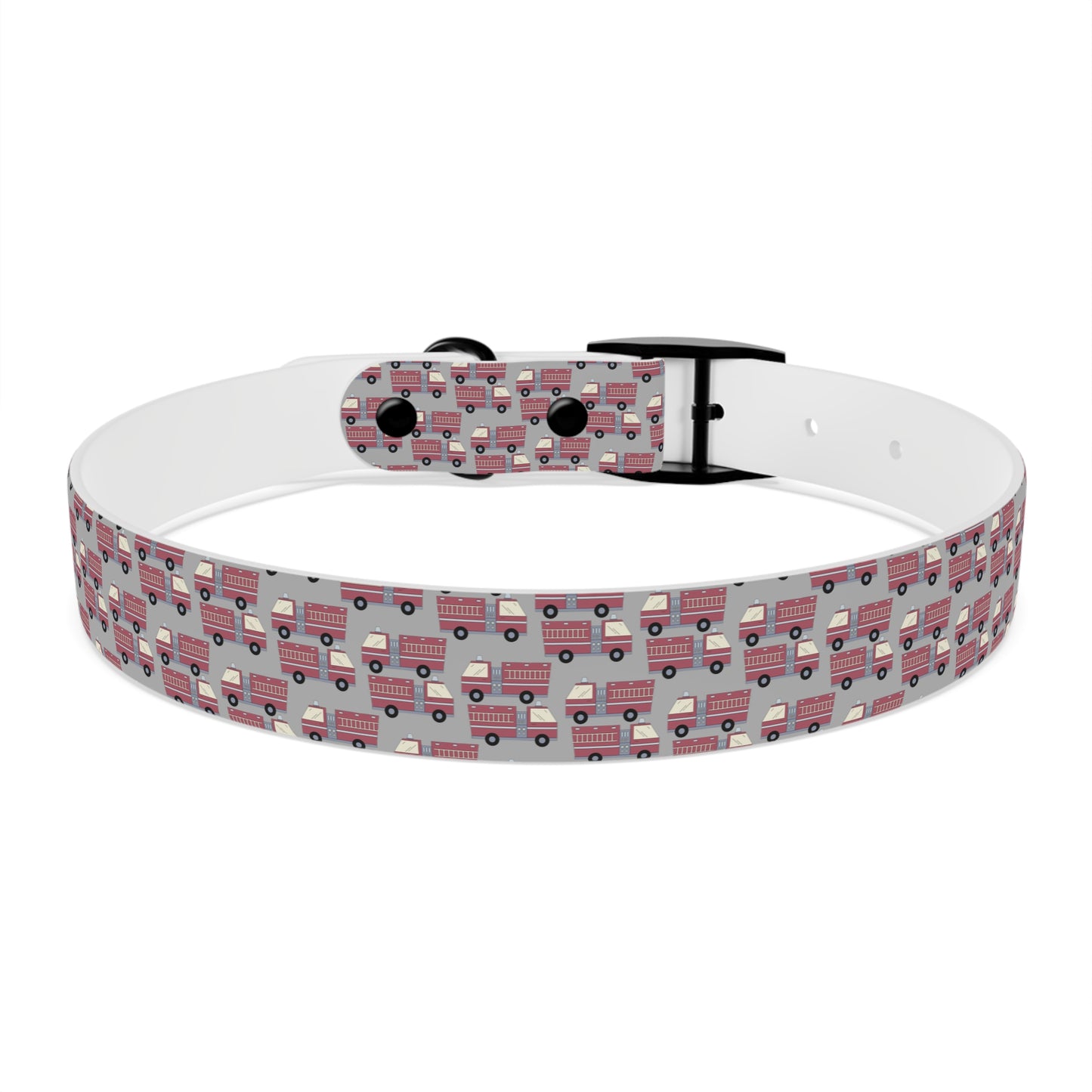 Dog Collar - Fire Trucks - Gry