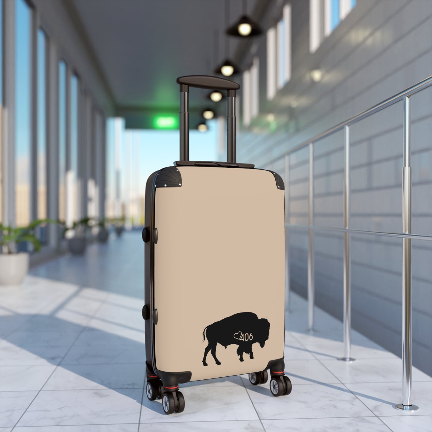 ITS406 Design Beige Bison Suitcase