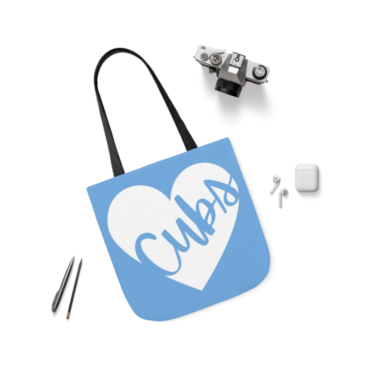 Generic Team Light Blue Canvas Tote Bag, 5-Color Straps - Cubs