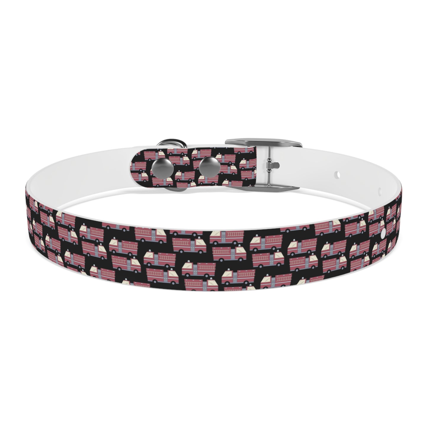 Dog Collar - Fire Trucks - Blk