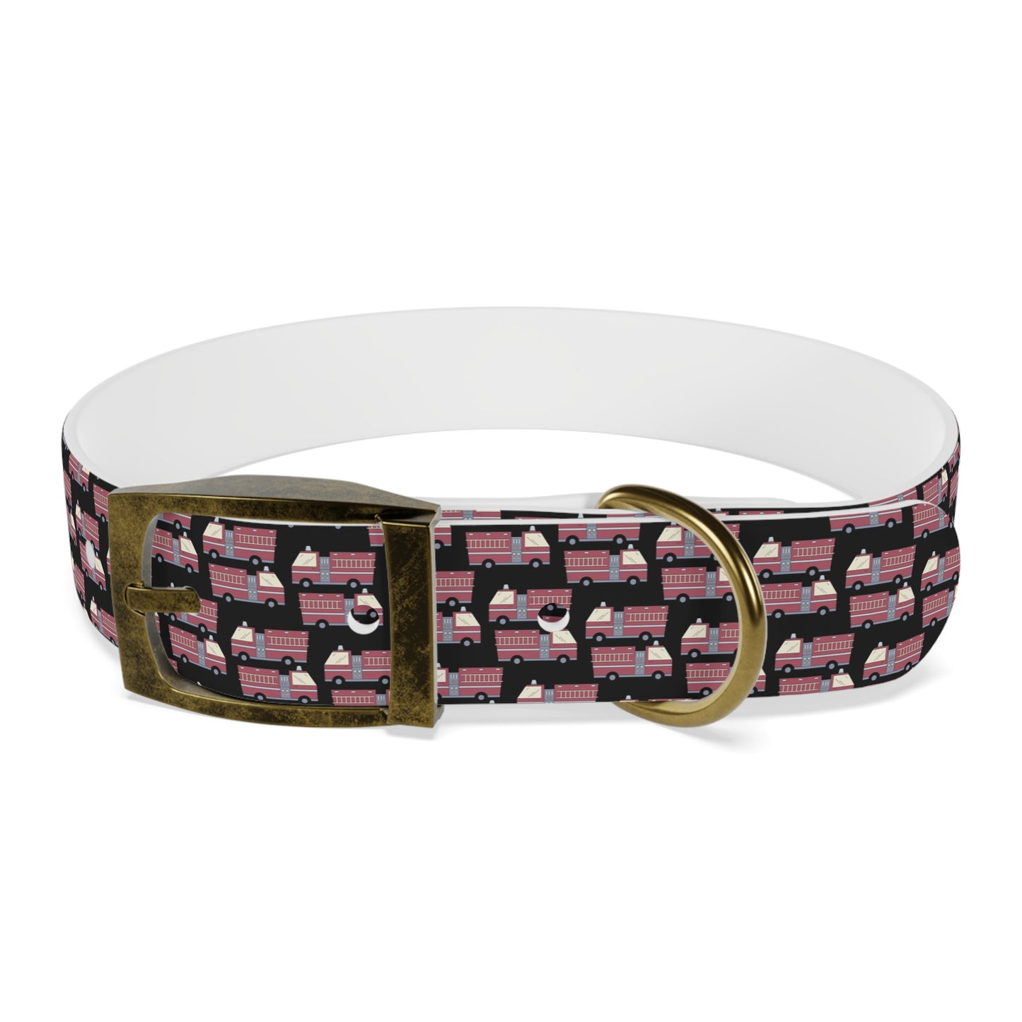 Dog Collar - Fire Trucks - Blk