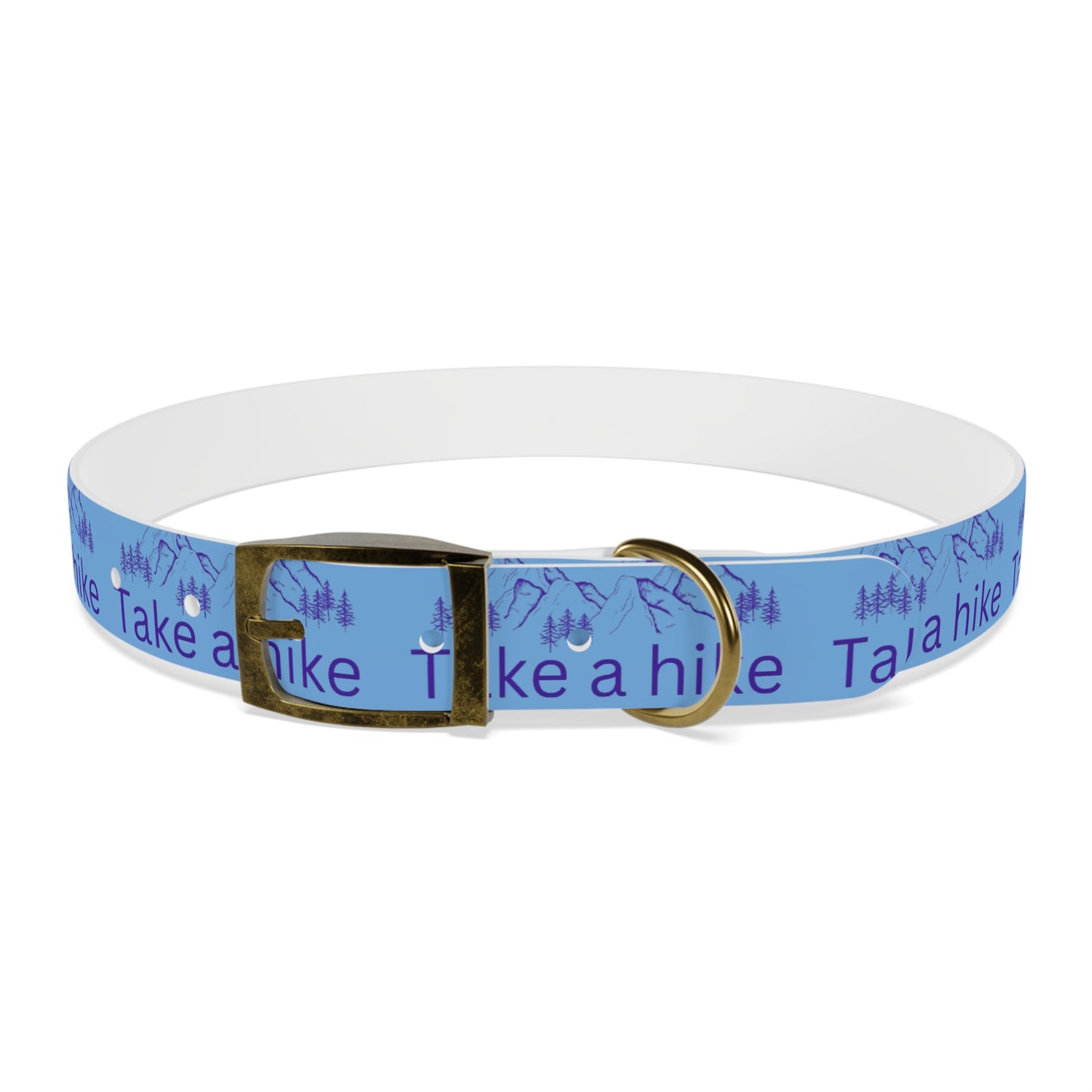 Take a Hike Dog Collar - Teal and Purple