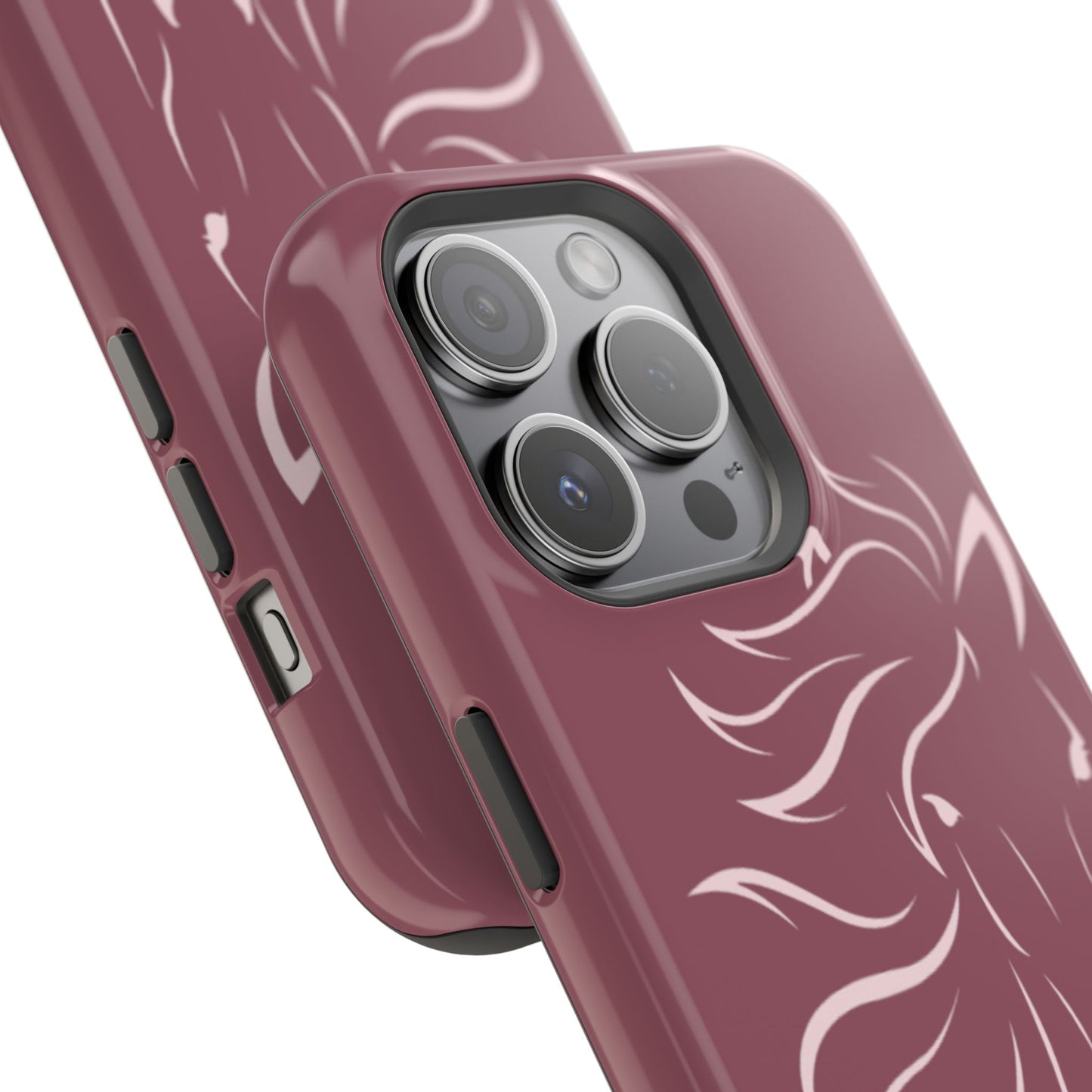 Phone - Magnetic Tough Cases - Pink Horse Outline