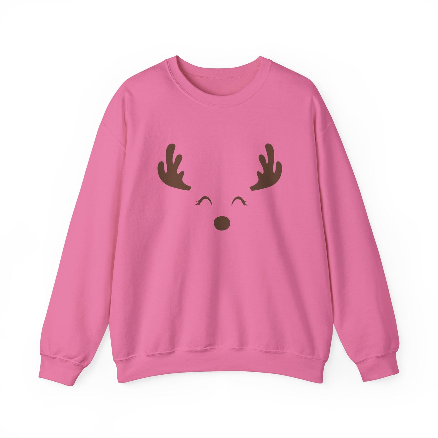 Festive Adult Unisex Reindeer Crewneck Sweatshirt