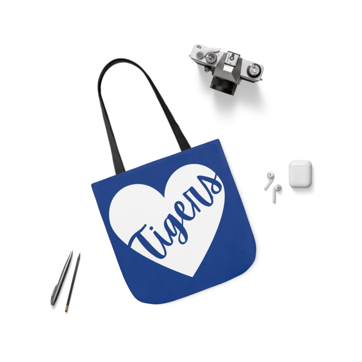 Generic Team Royal Blue Canvas Tote Bag, 5-Color Straps - Tigers