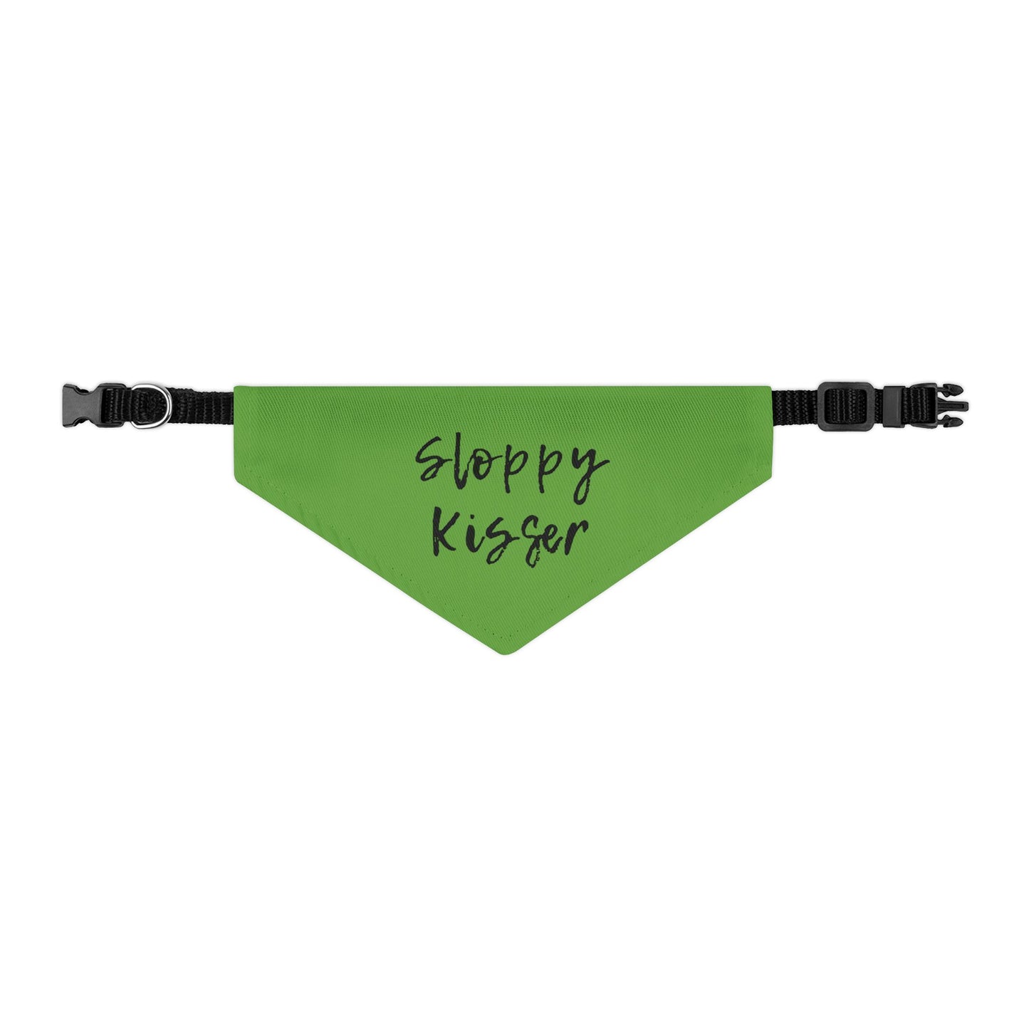 Pet Bandana Collar Green - Sloppy Kisser