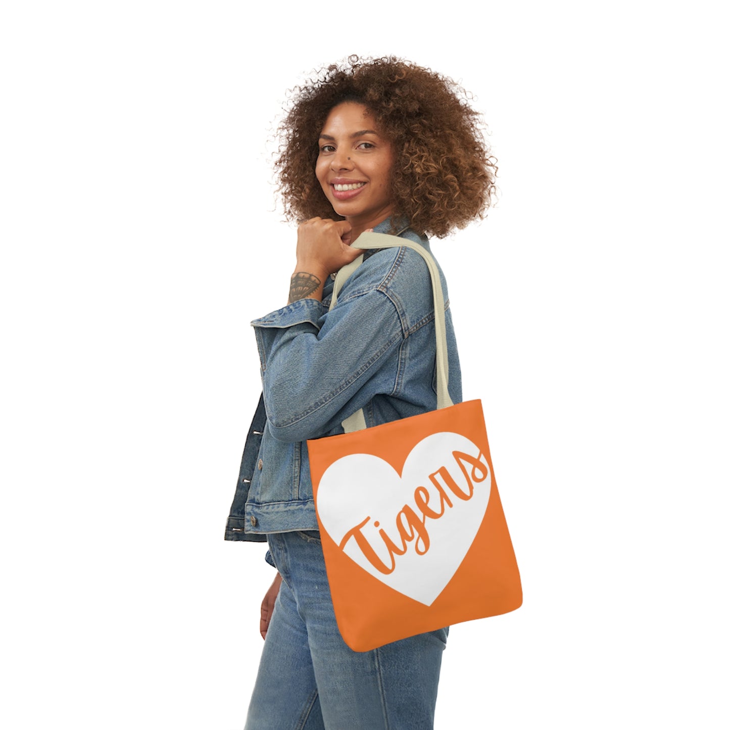 Generic Team Royal Orange Canvas Tote Bag, 5-Color Straps - Tigers