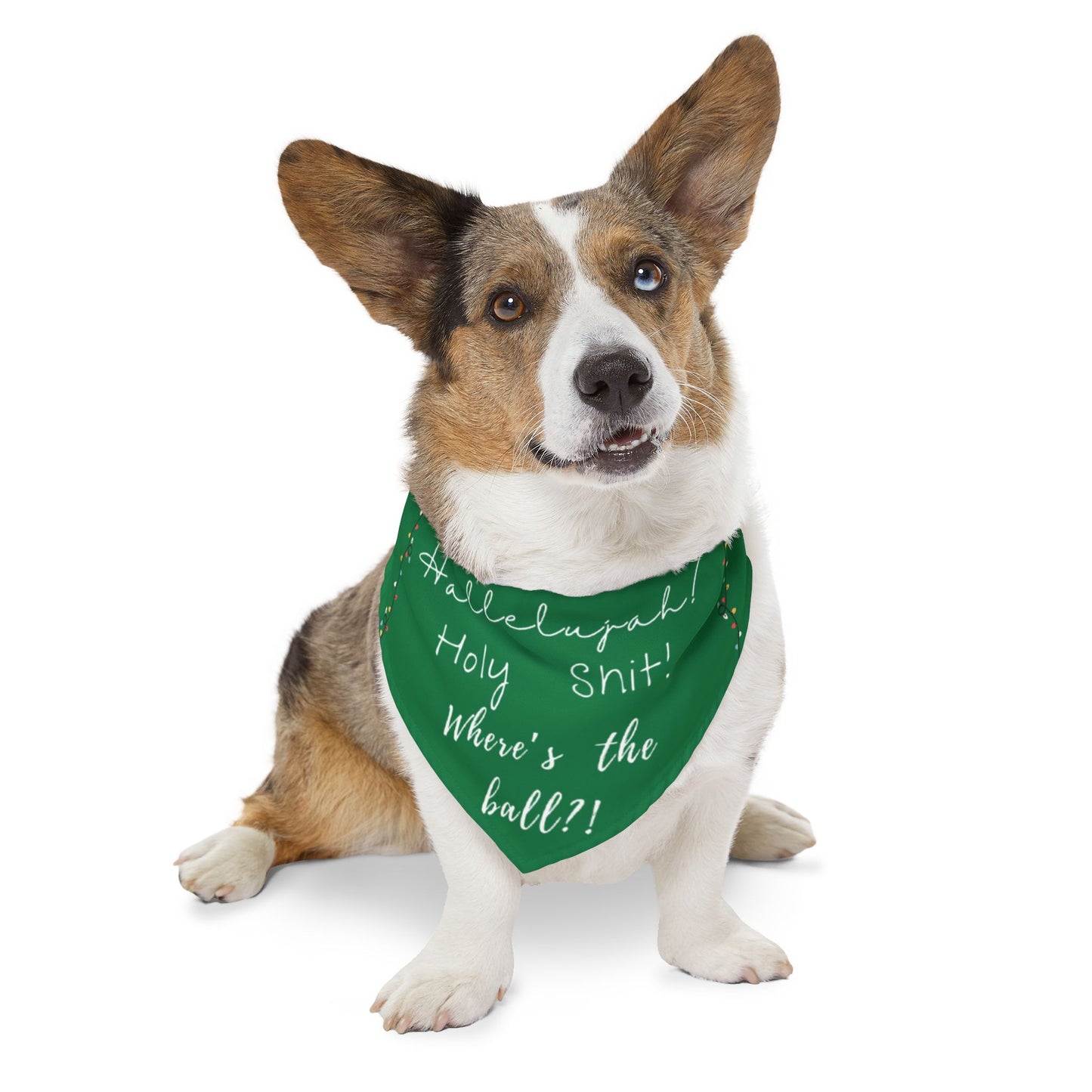 Festive Pet Bandana Collar Xmas Green - Nat'l Lampoon Hallelujah