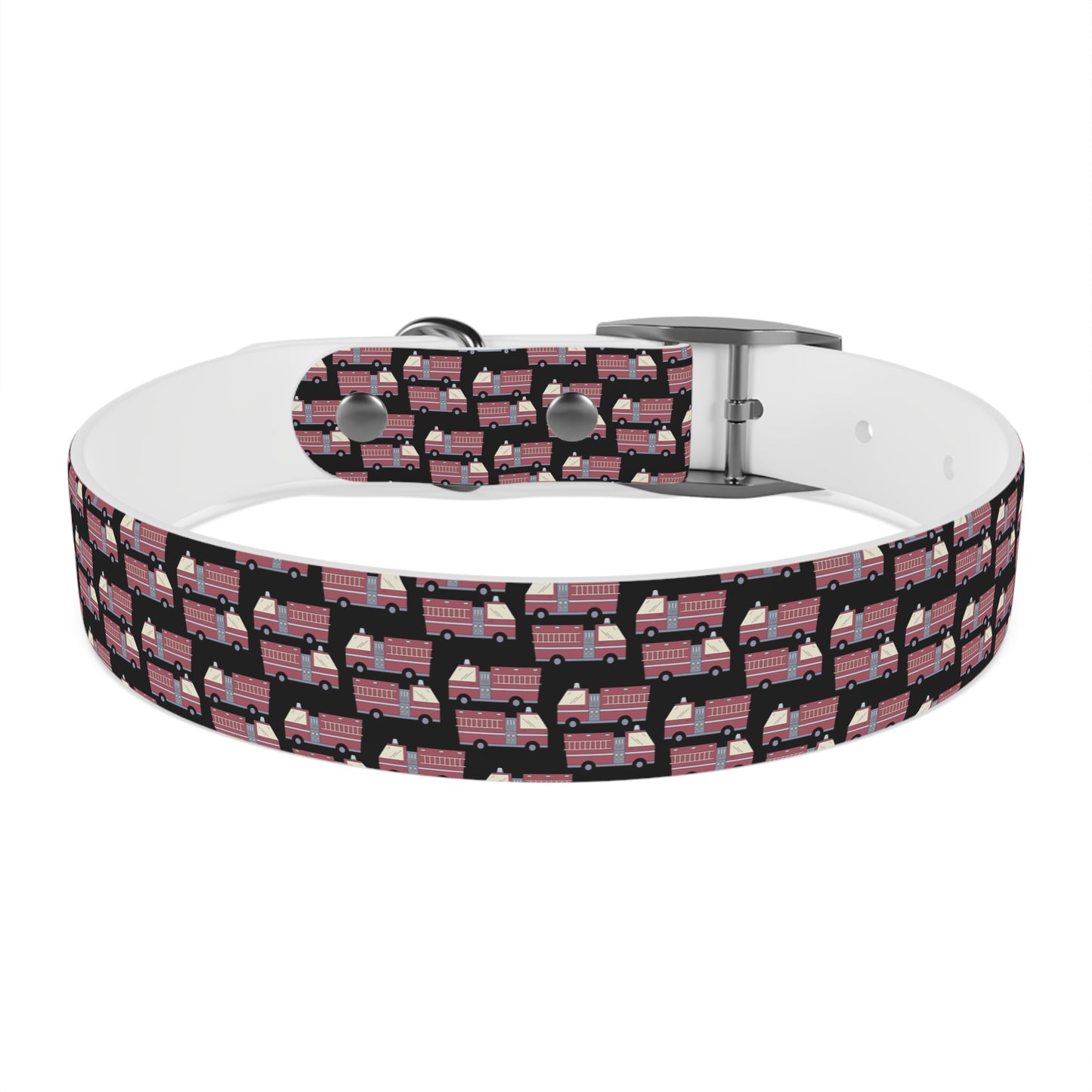 Dog Collar - Fire Trucks - Blk