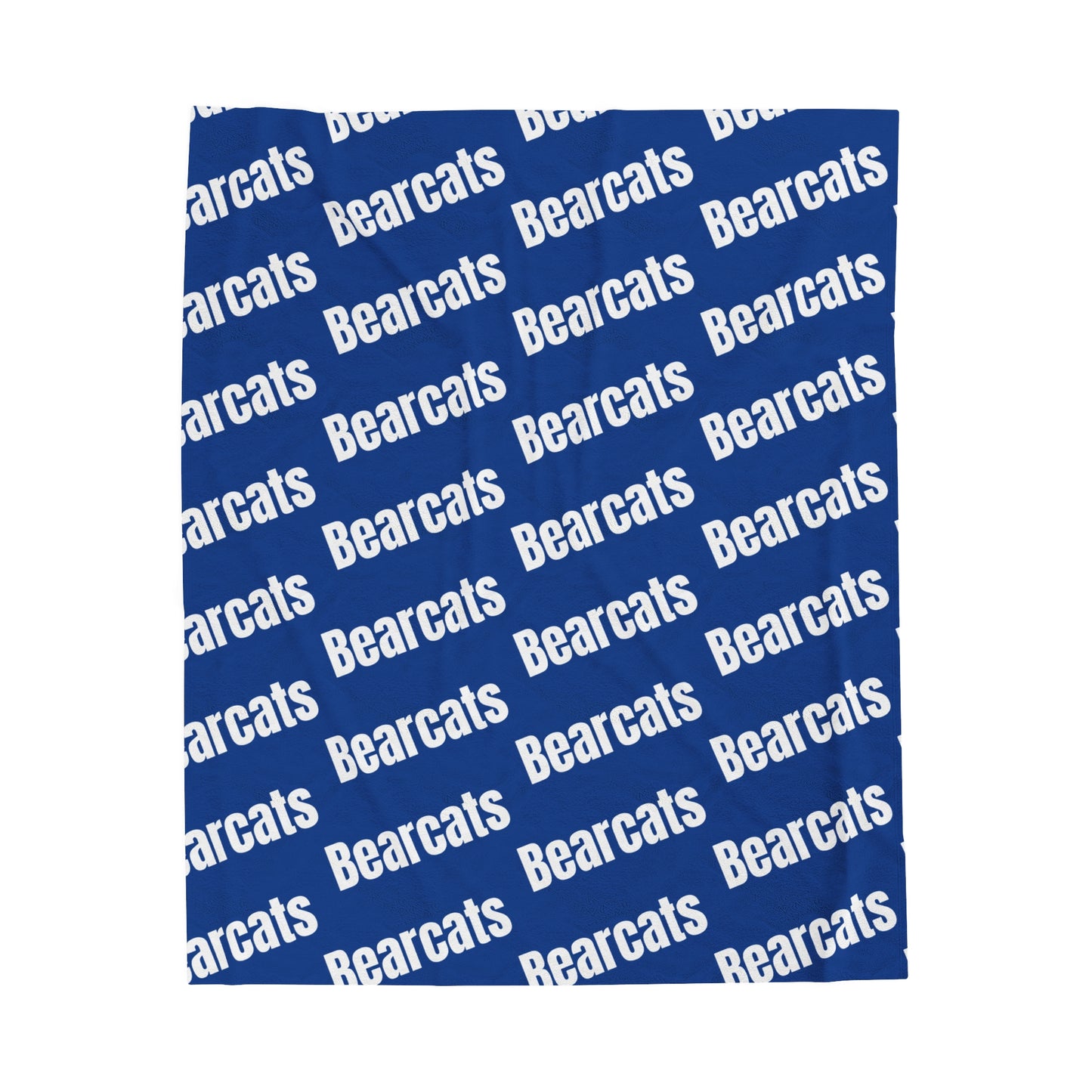 Sports Team Royal Blue Velveteen Plush Blanket - Bearcats