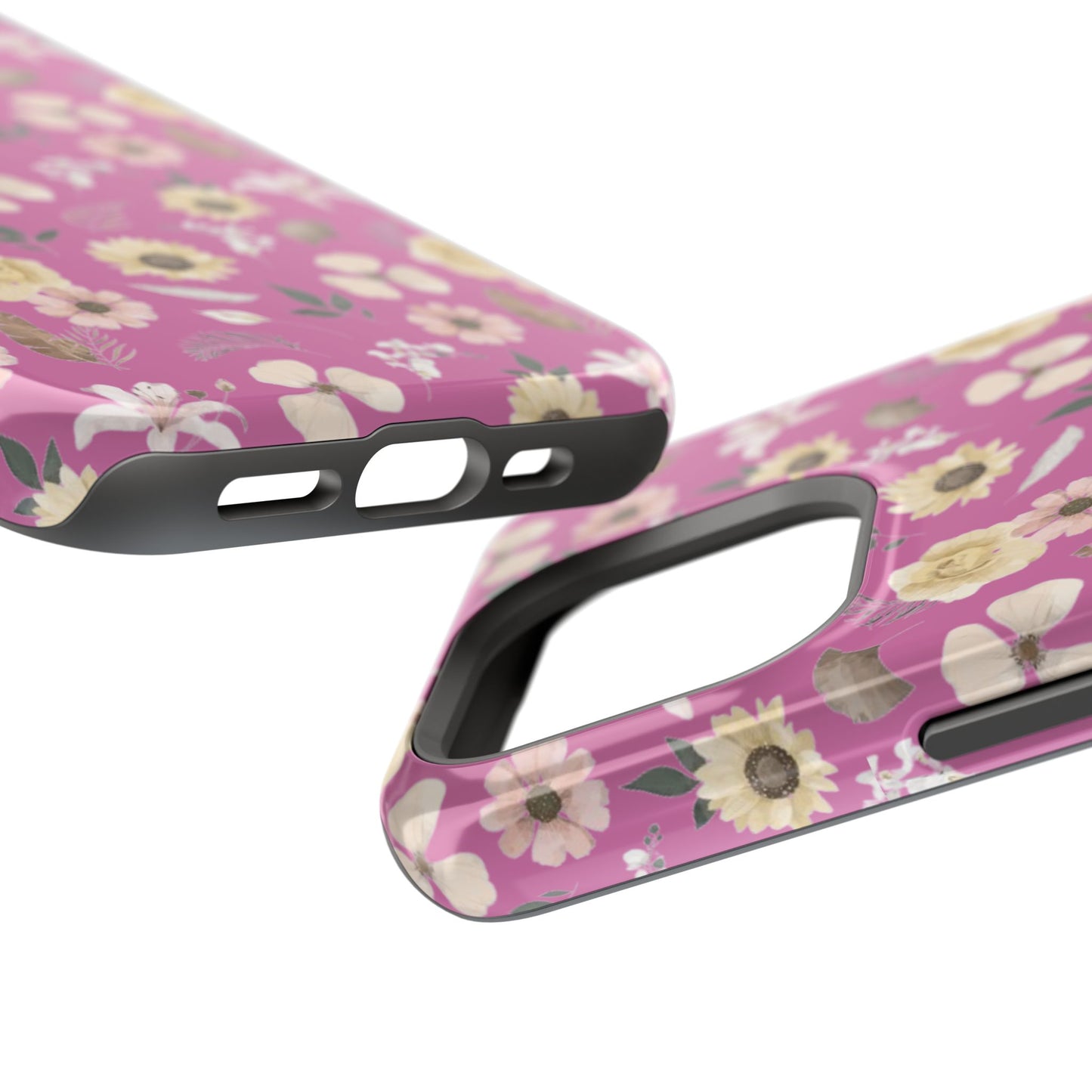 Phone Case - Impact-Resistant - Flower Child Multi & Pink