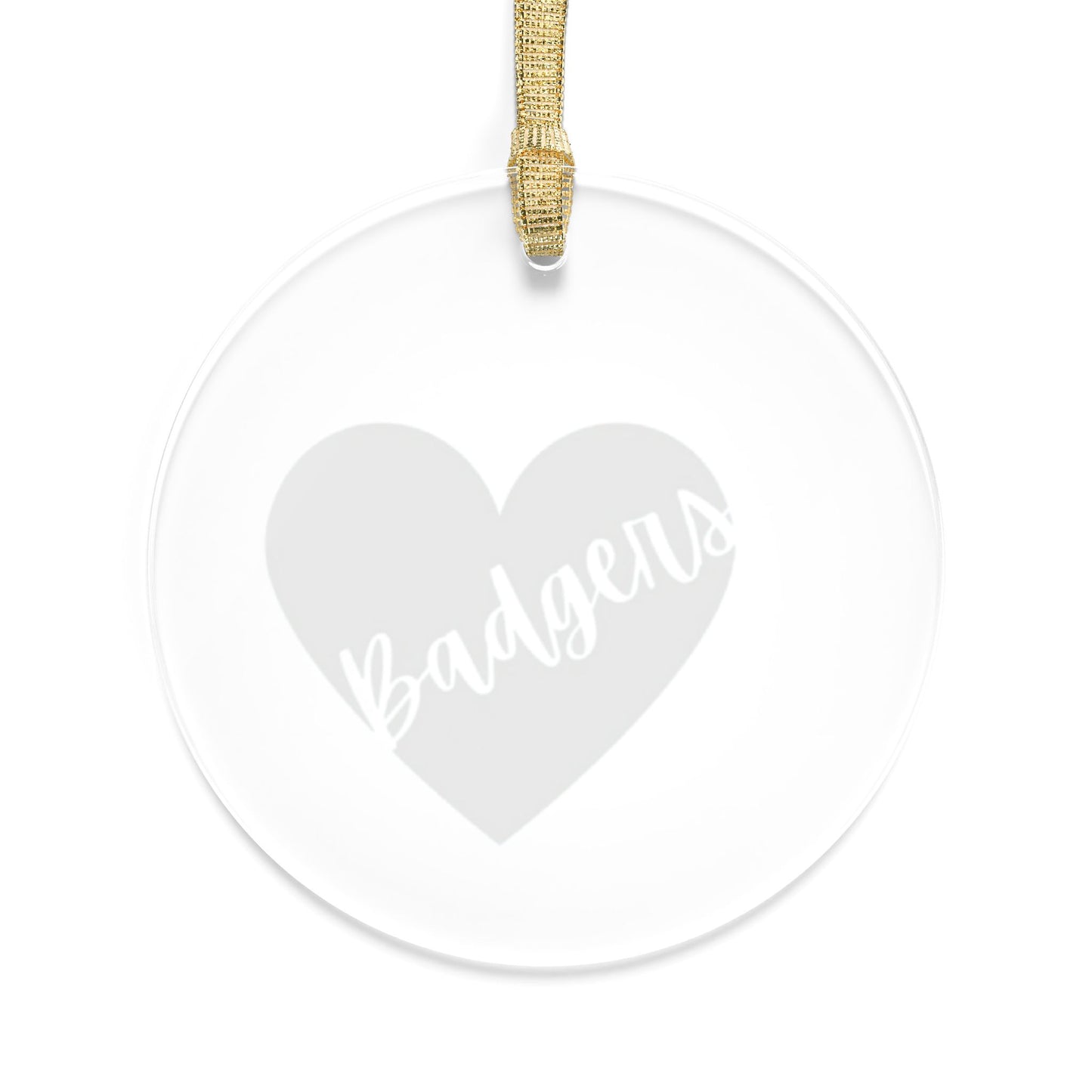 Sports Team Acrylic  Keepsake Ornament - Badgers