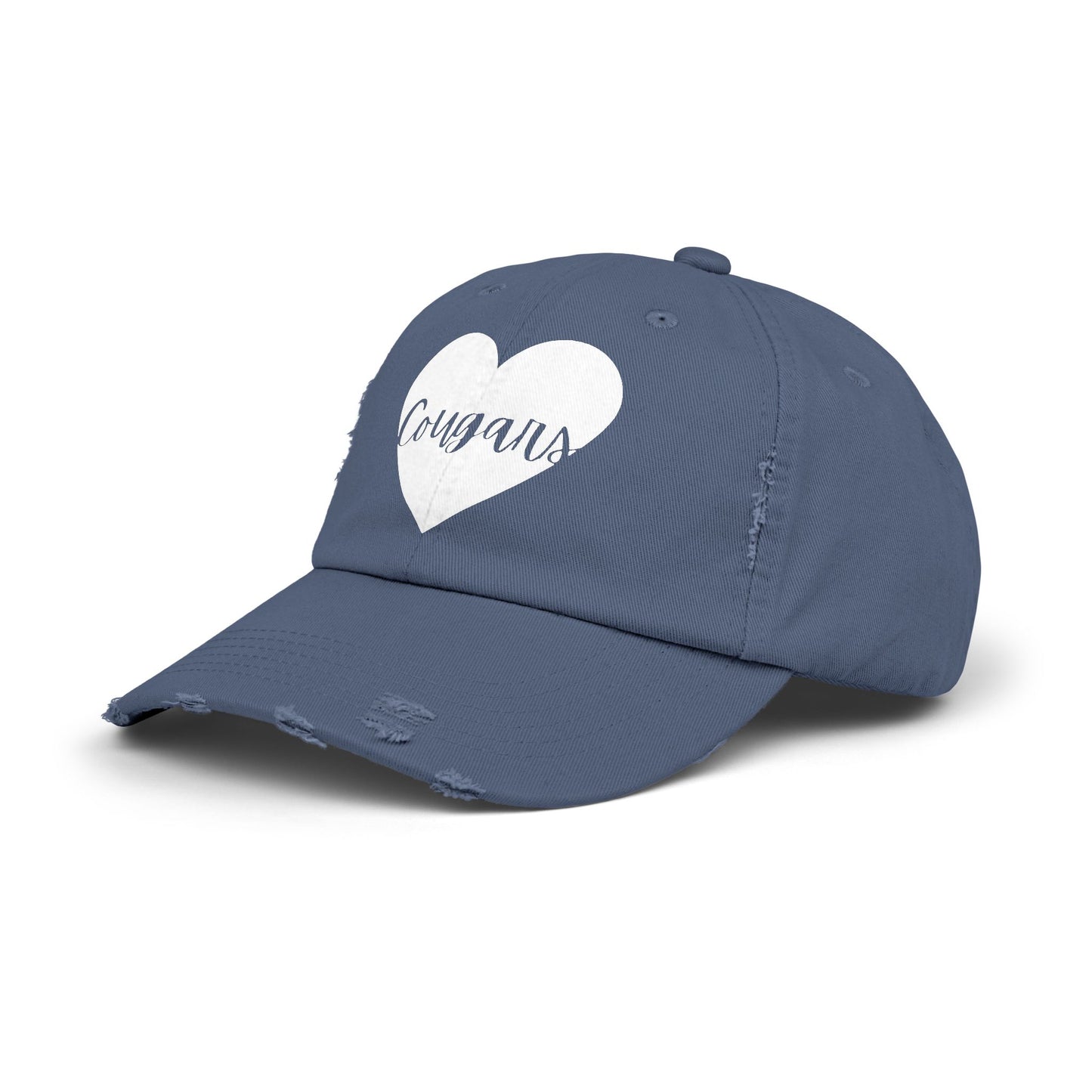 Generic Team Distressed Cap - Cougars Heart