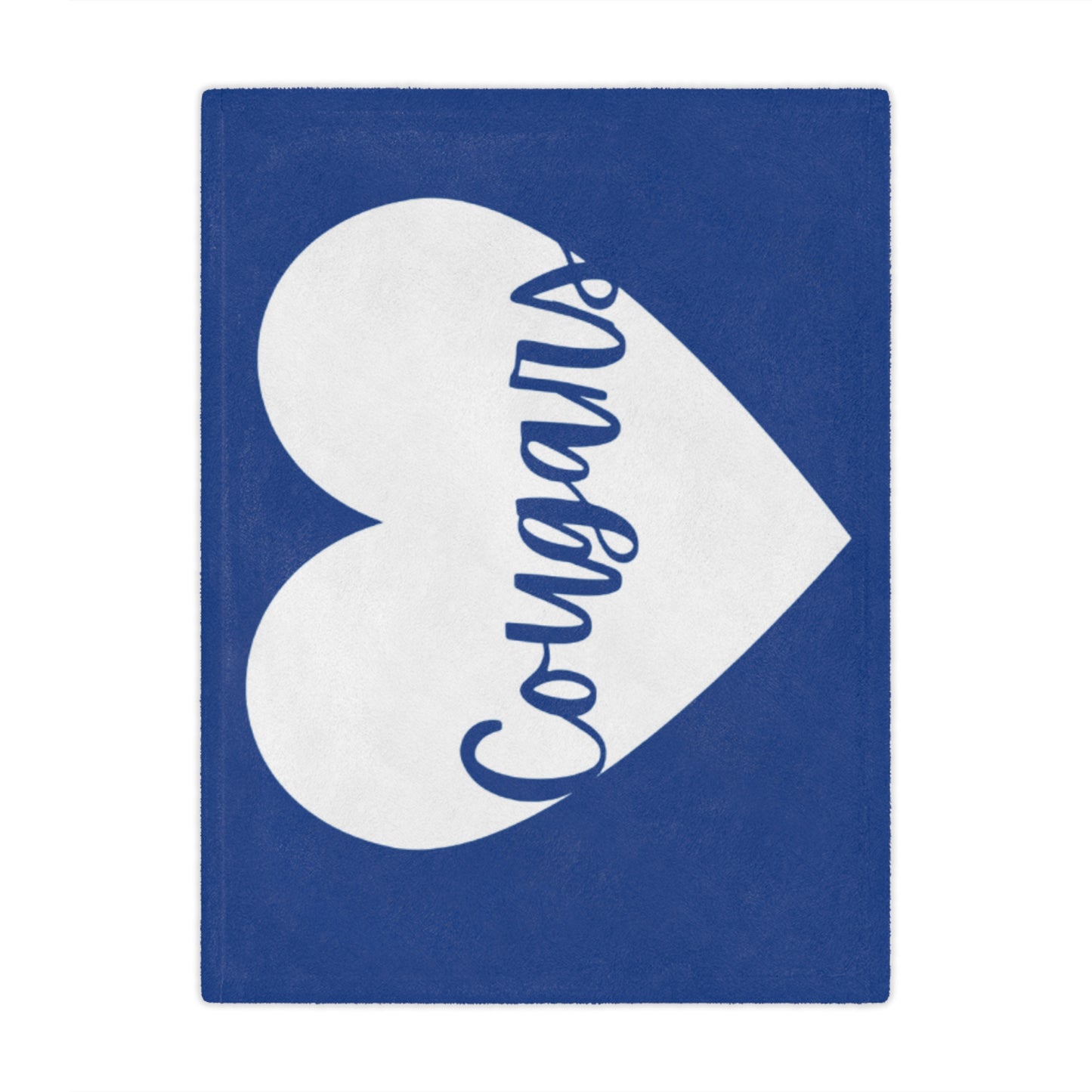 Generic Team Microfiber Blanket - Cougars Heart Blue