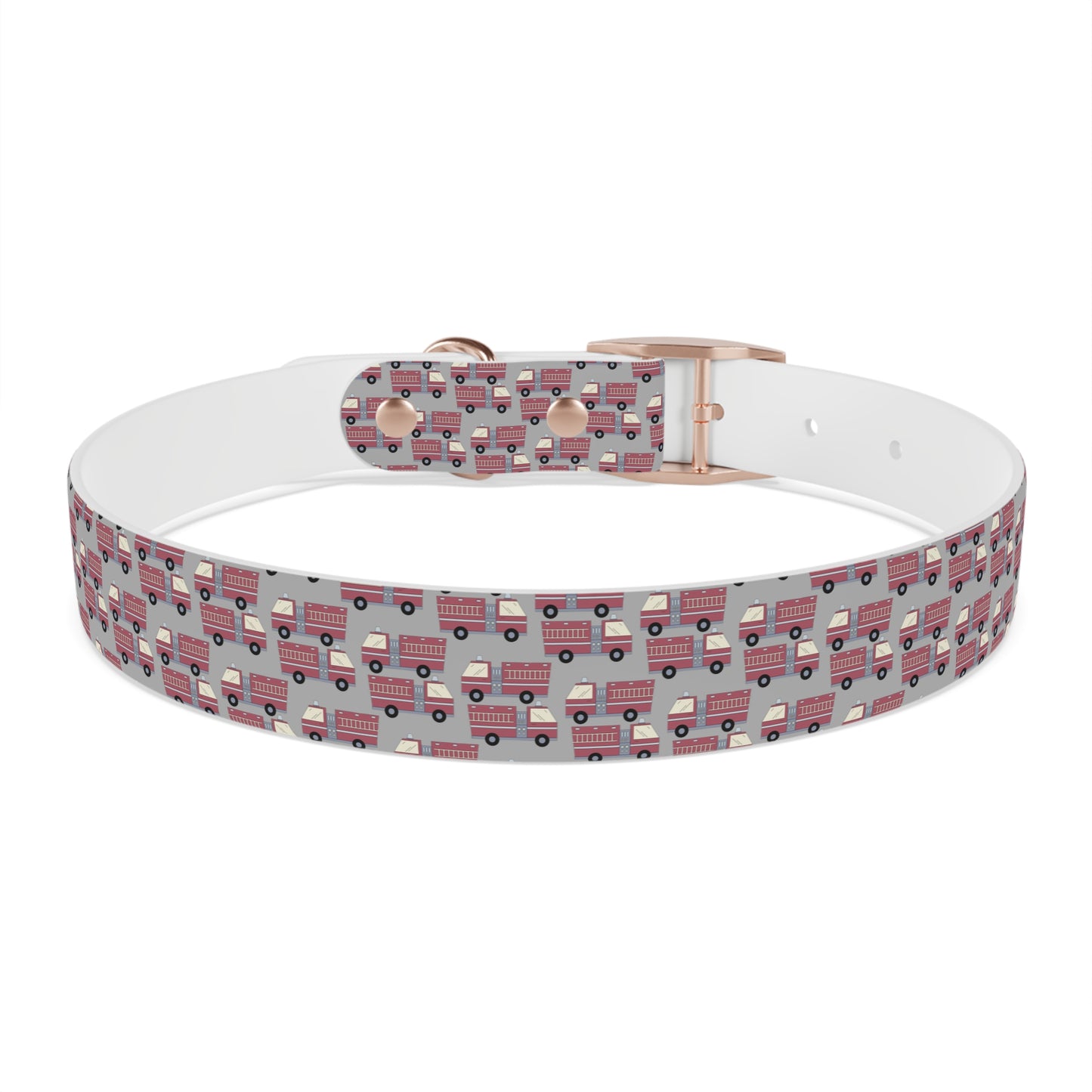 Dog Collar - Fire Trucks - Gry