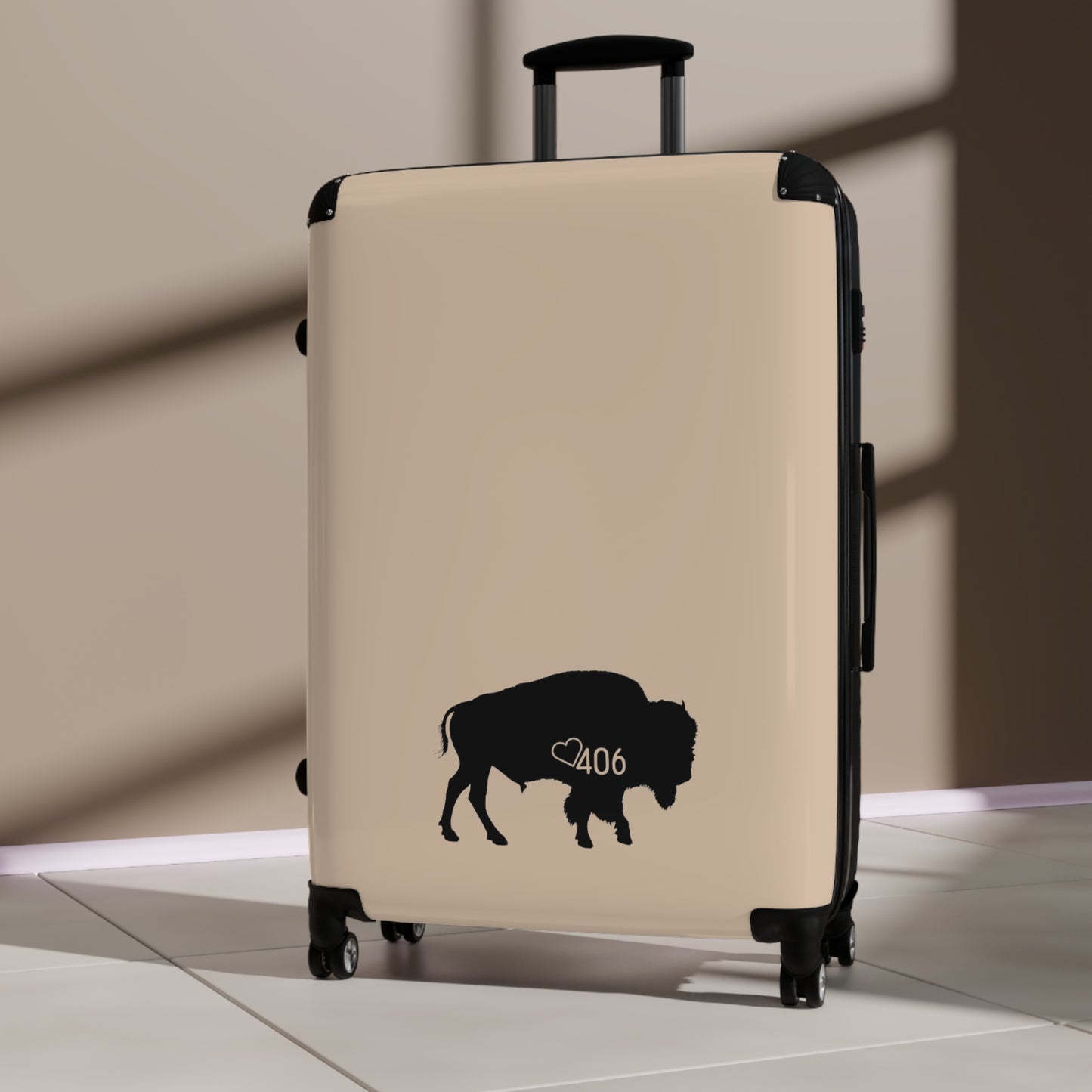 ITS406 Design Beige Bison Suitcase