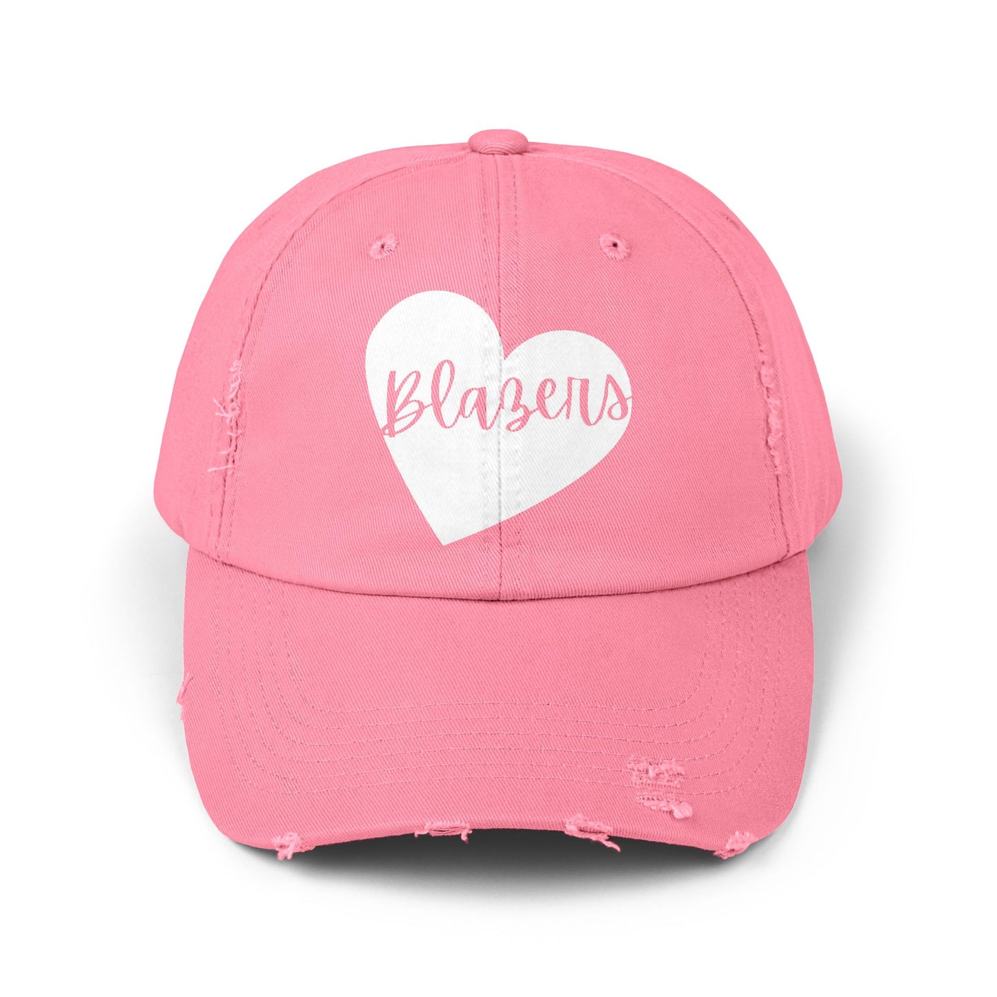 Generic Team Distressed Cap - Blazers Heart