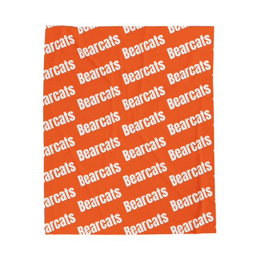 Sports Team Orange Velveteen Plush Blanket - Bearcats