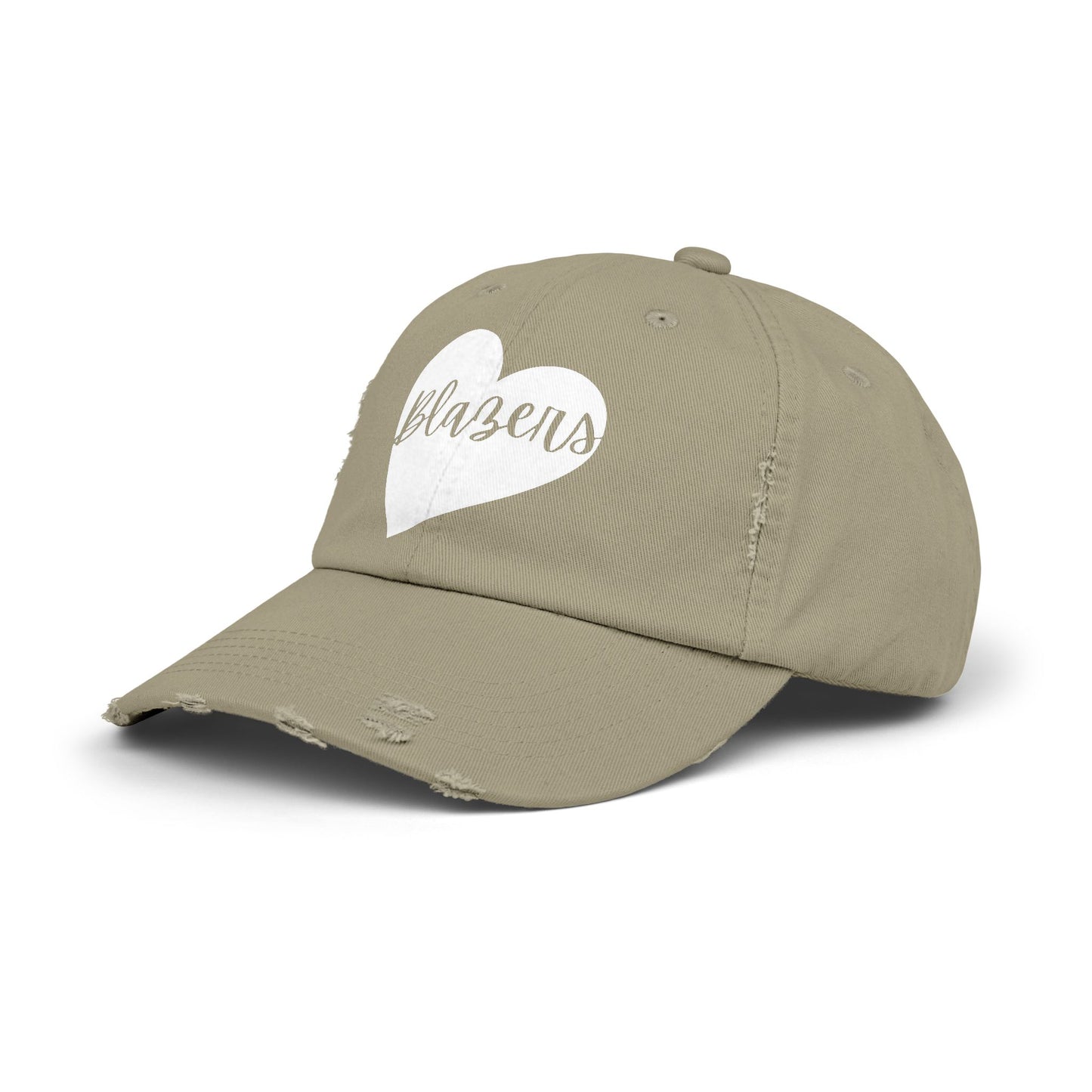 Generic Team Distressed Cap - Blazers Heart