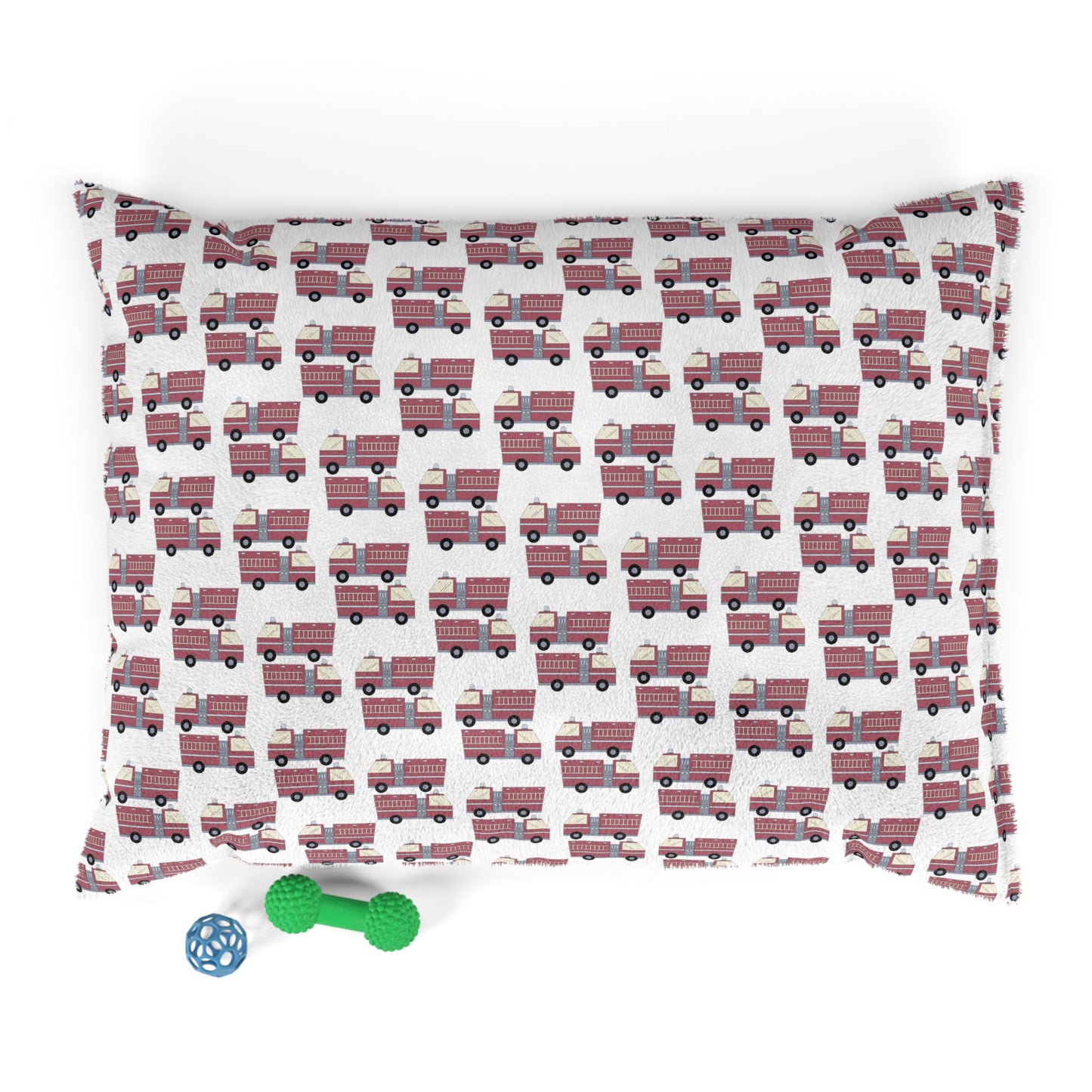 Pet Bed - Fire Trucks - Wht