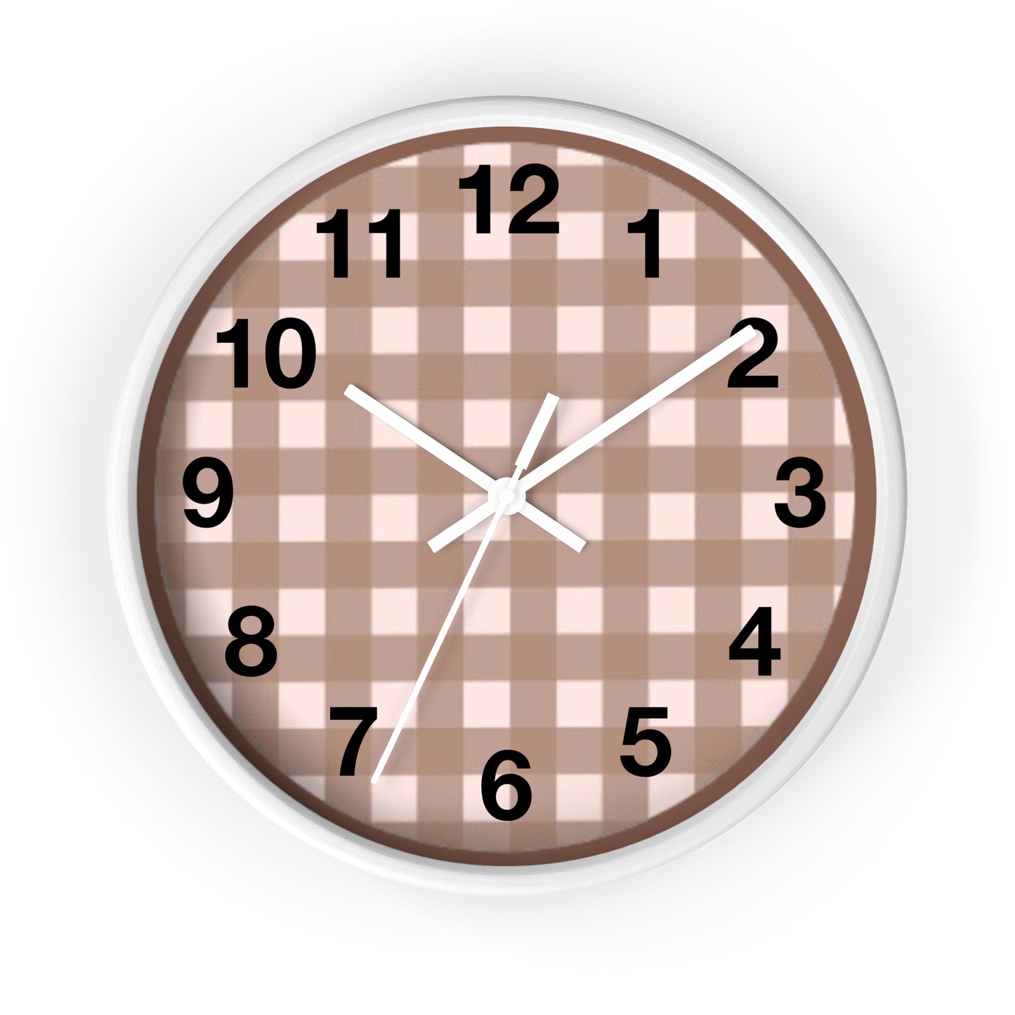 Wall Clock - Mud Plaid