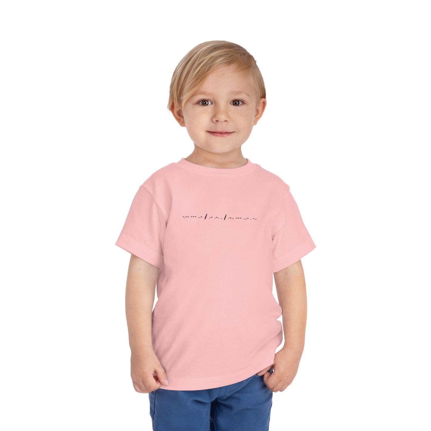 Toddler Tee - "You Are Loved" Morse Code - Short Sleeve