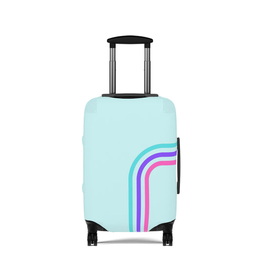 90's Inspired Luggage Cover - Mint Multicolor