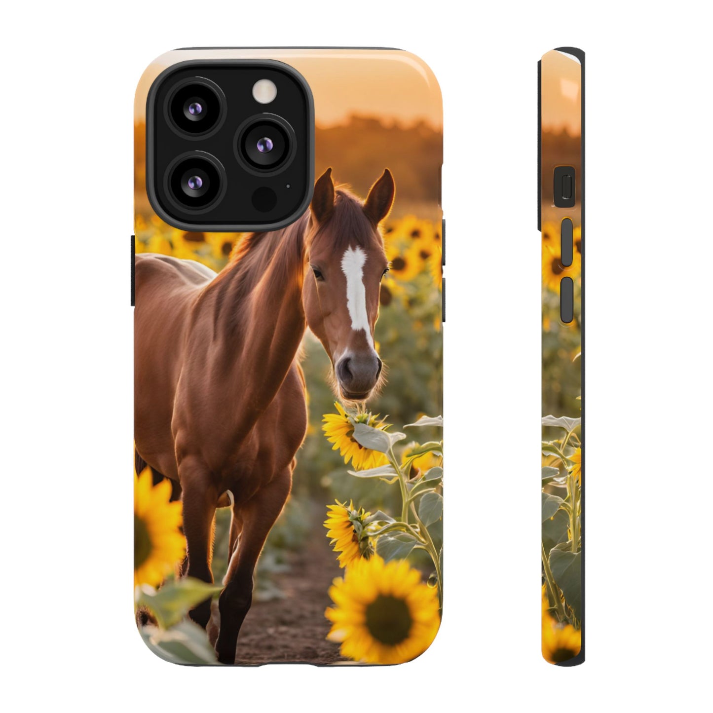 Phone Case - Tough Case - Sunflower Horse