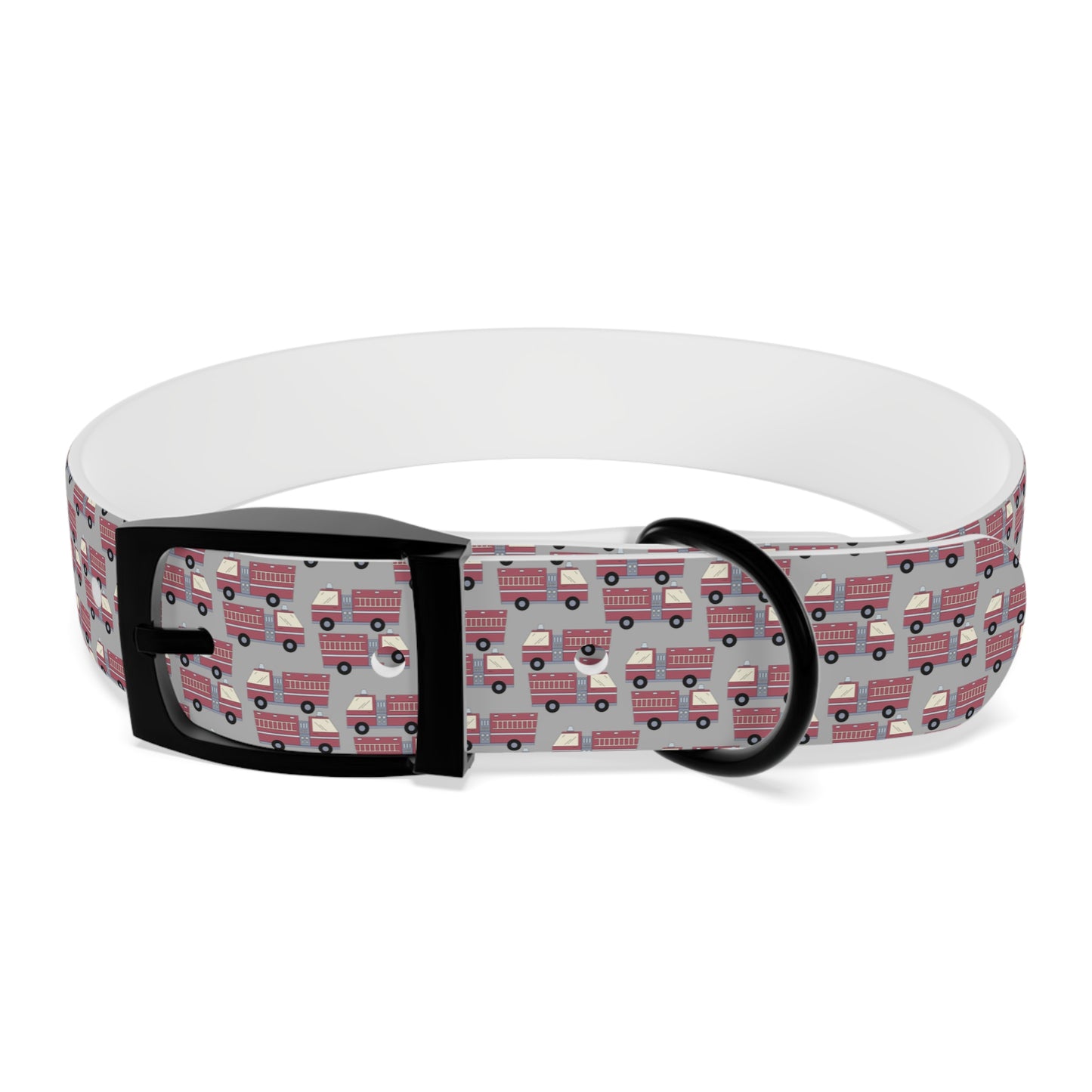 Dog Collar - Fire Trucks - Gry