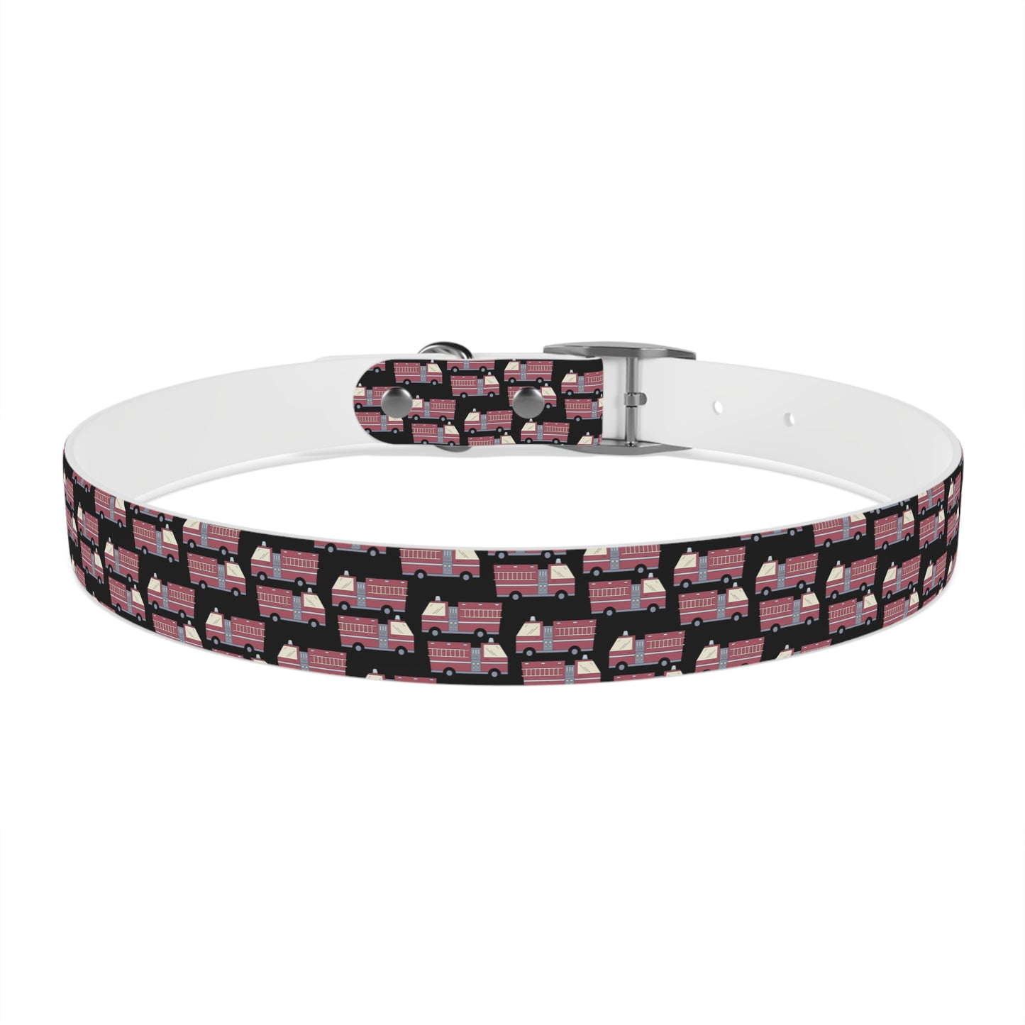 Dog Collar - Fire Trucks - Blk