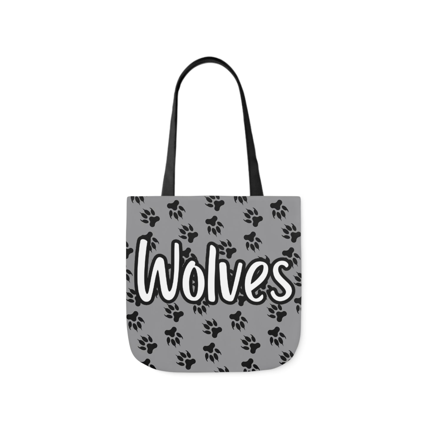 Sports Team Gray Canvas Tote Bag, 5-Color Straps - Wolves