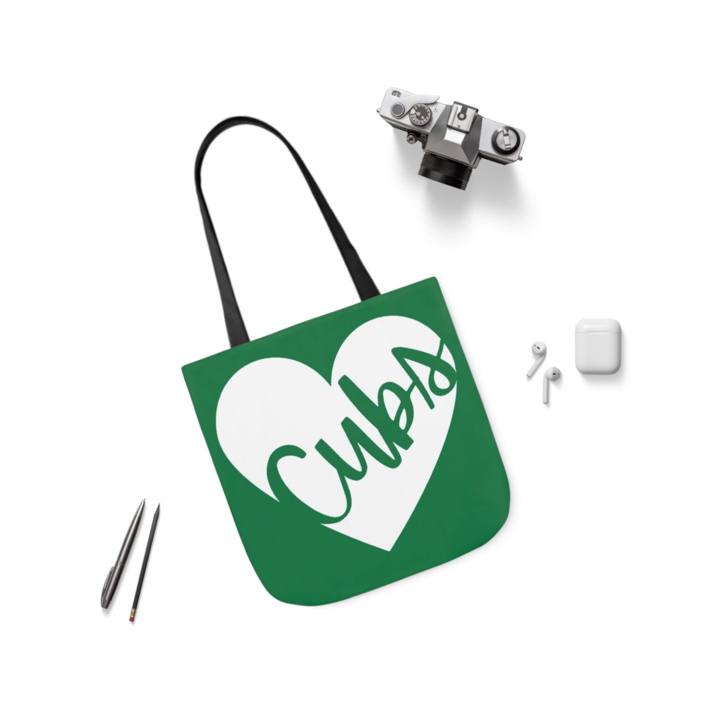 Generic Team Green Canvas Tote Bag, 5-Color Straps - Cubs