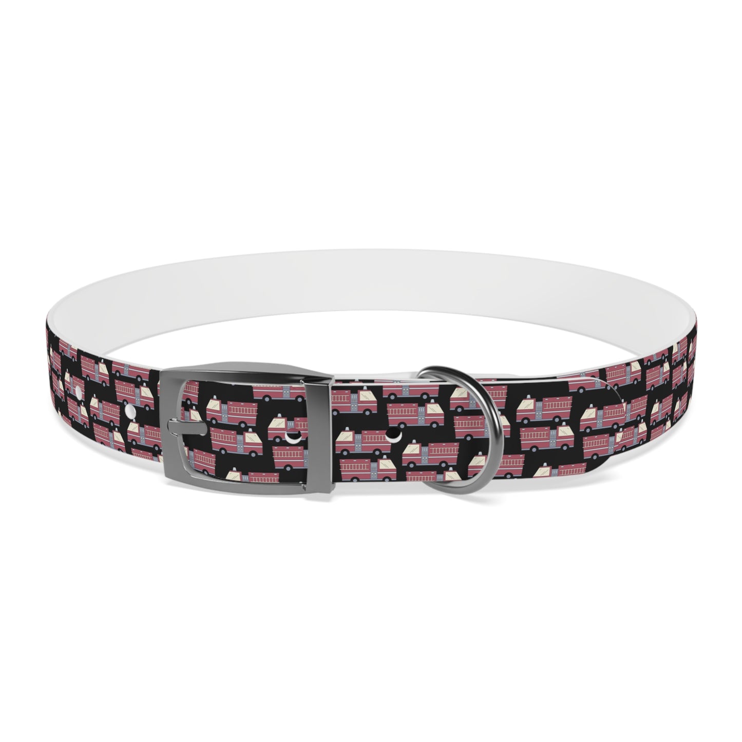 Dog Collar - Fire Trucks - Blk