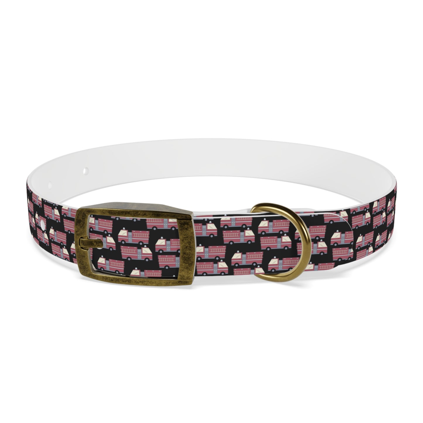 Dog Collar - Fire Trucks - Blk