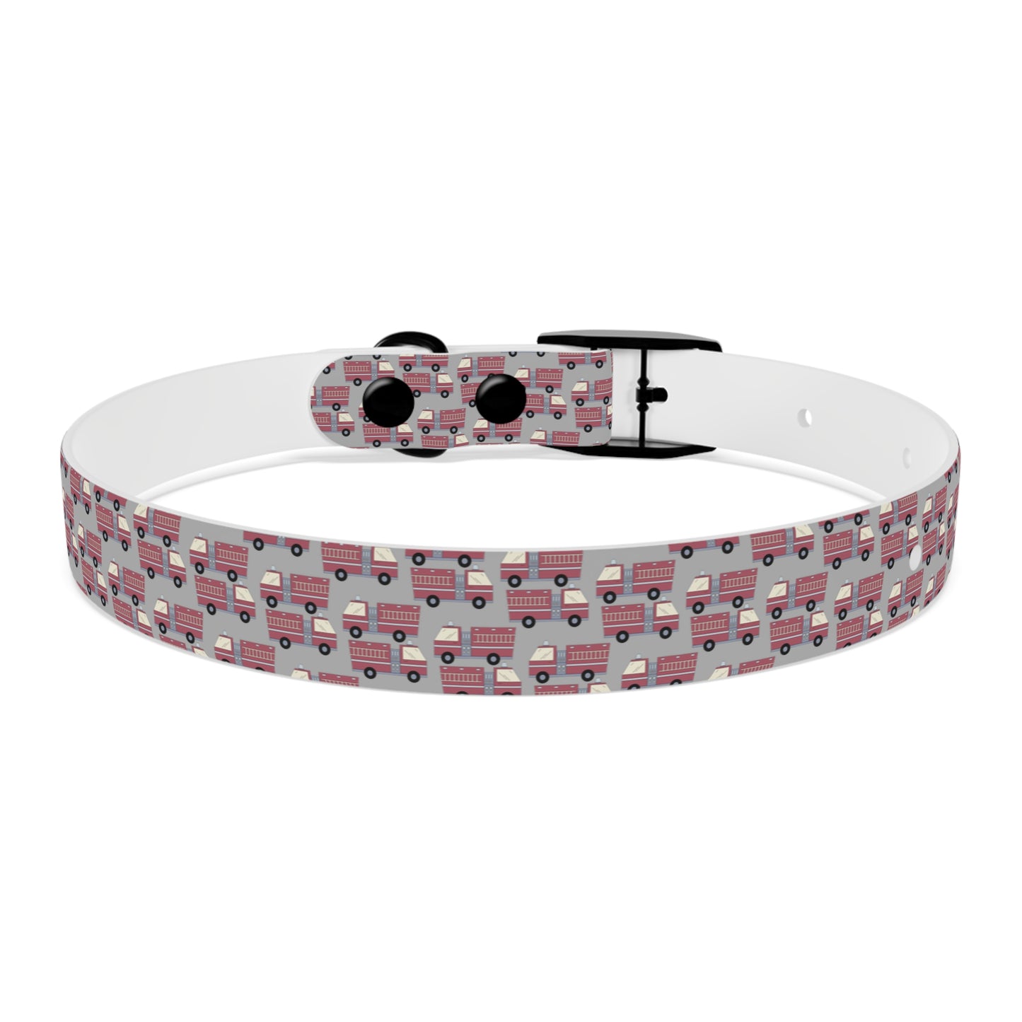 Dog Collar - Fire Trucks - Gry