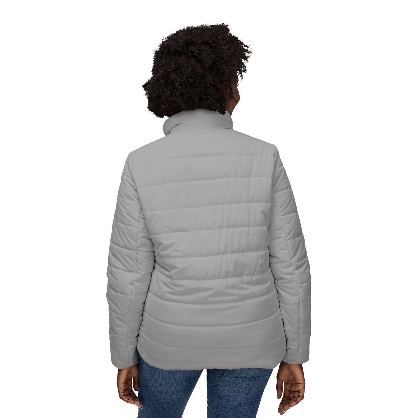 406  Women's Grey Puffer Jacket - ITS406 Bear