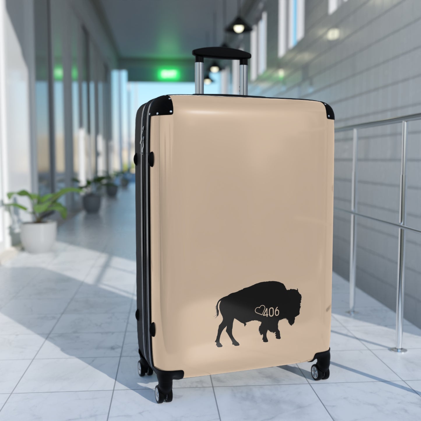 ITS406 Design Beige Bison Suitcase