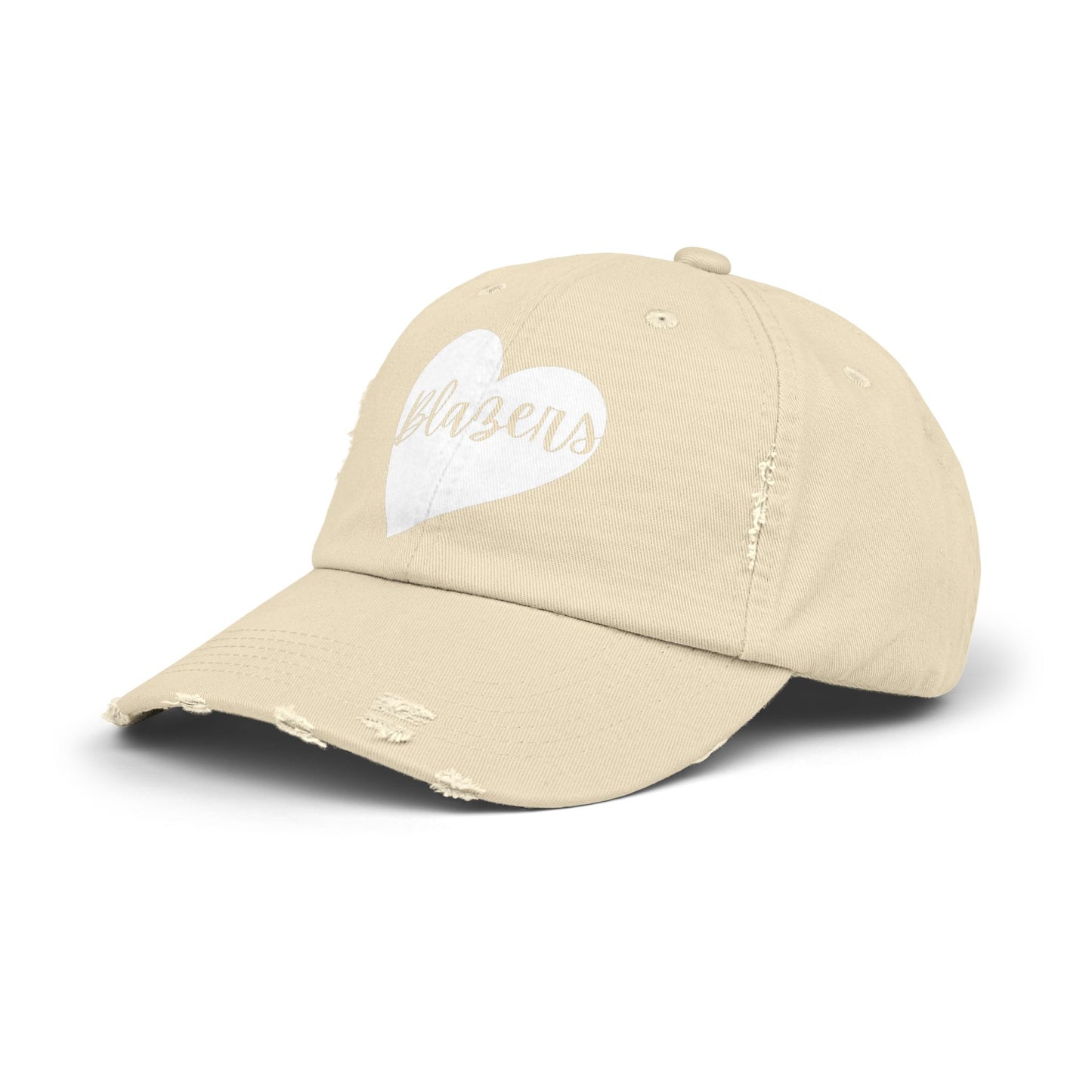 Generic Team Distressed Cap - Blazers Heart