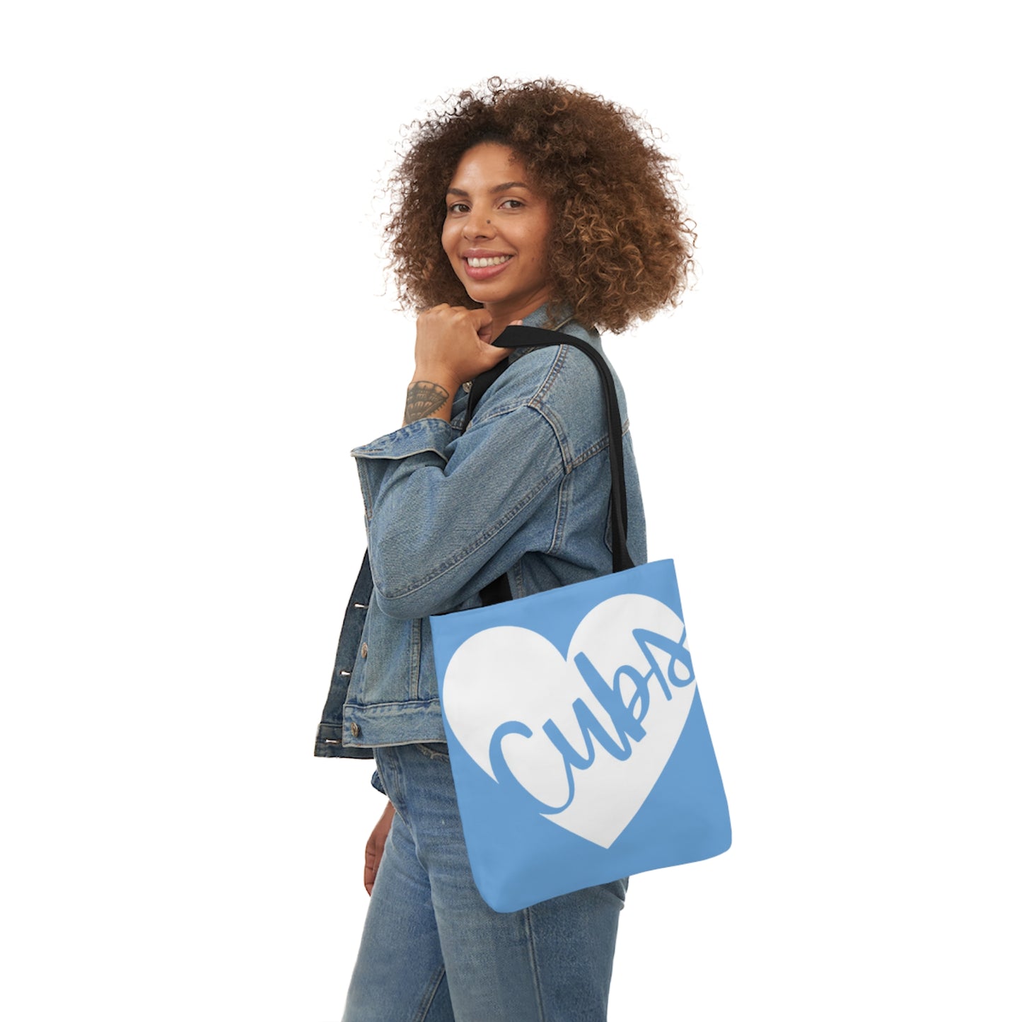 Generic Team Light Blue Canvas Tote Bag, 5-Color Straps - Cubs