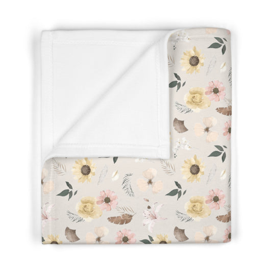 Elegant Baby Soft Fleece Baby Blanket - Floral Multicolor