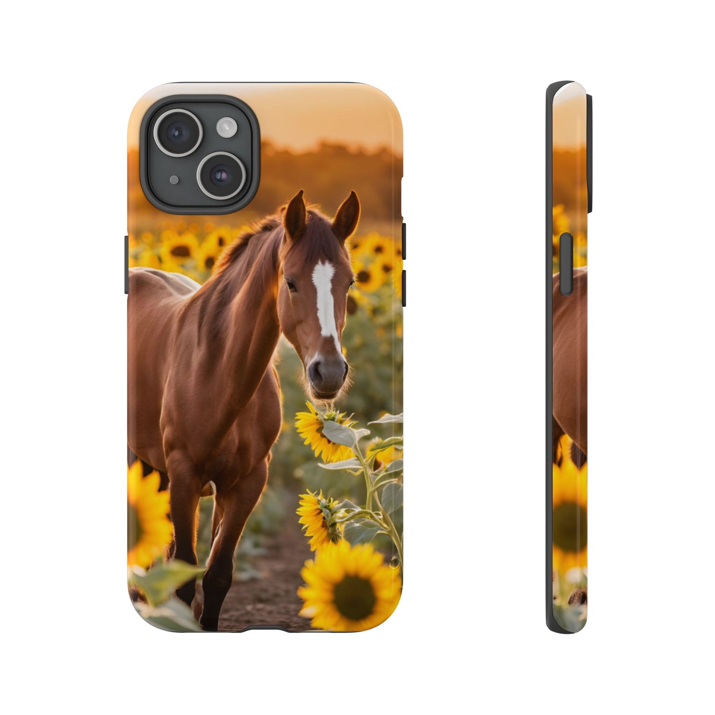 Phone Case - Tough Case - Sunflower Horse