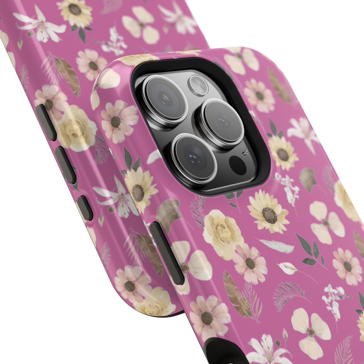 Phone Case - Impact-Resistant - Flower Child Multi & Pink