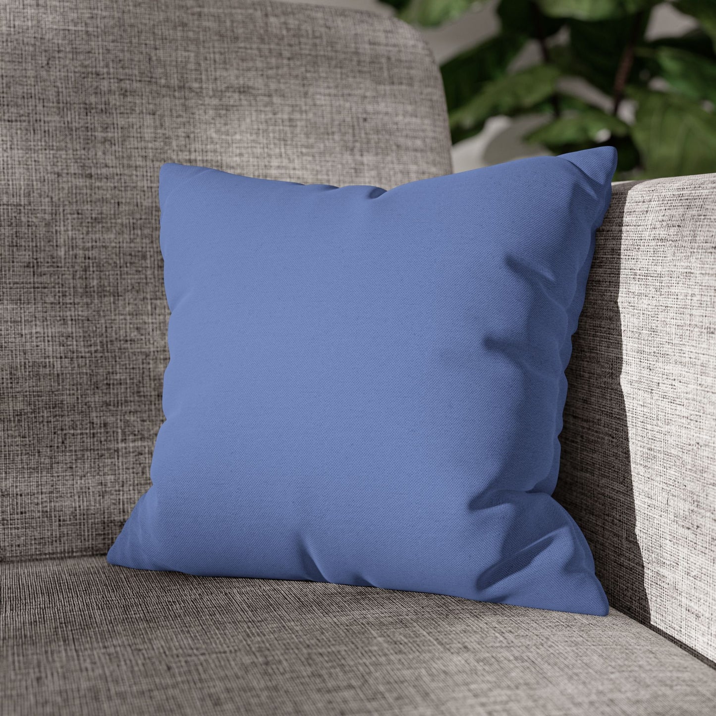 Spun Polyester Square Pillowcase - Almost Denim