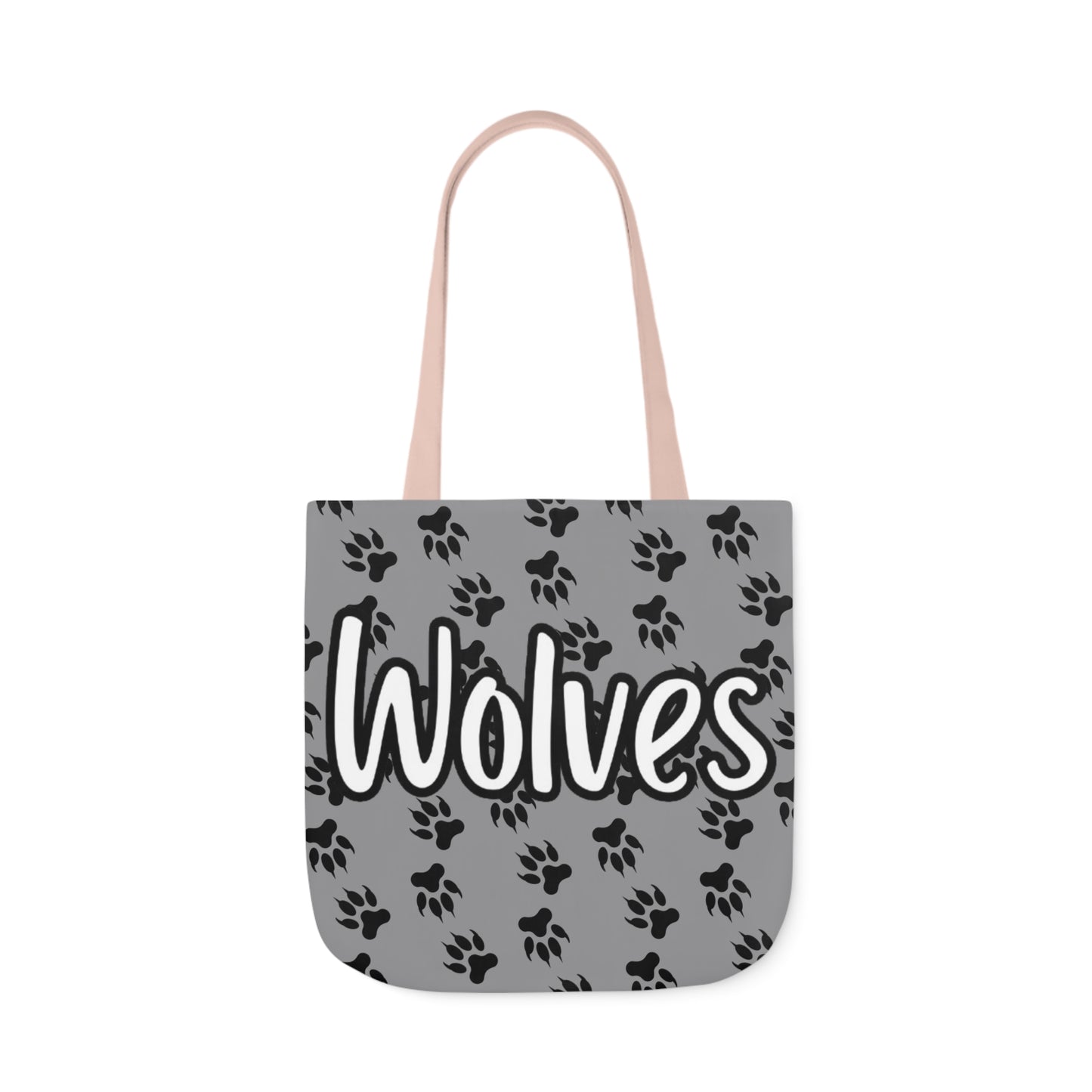 Sports Team Gray Canvas Tote Bag, 5-Color Straps - Wolves