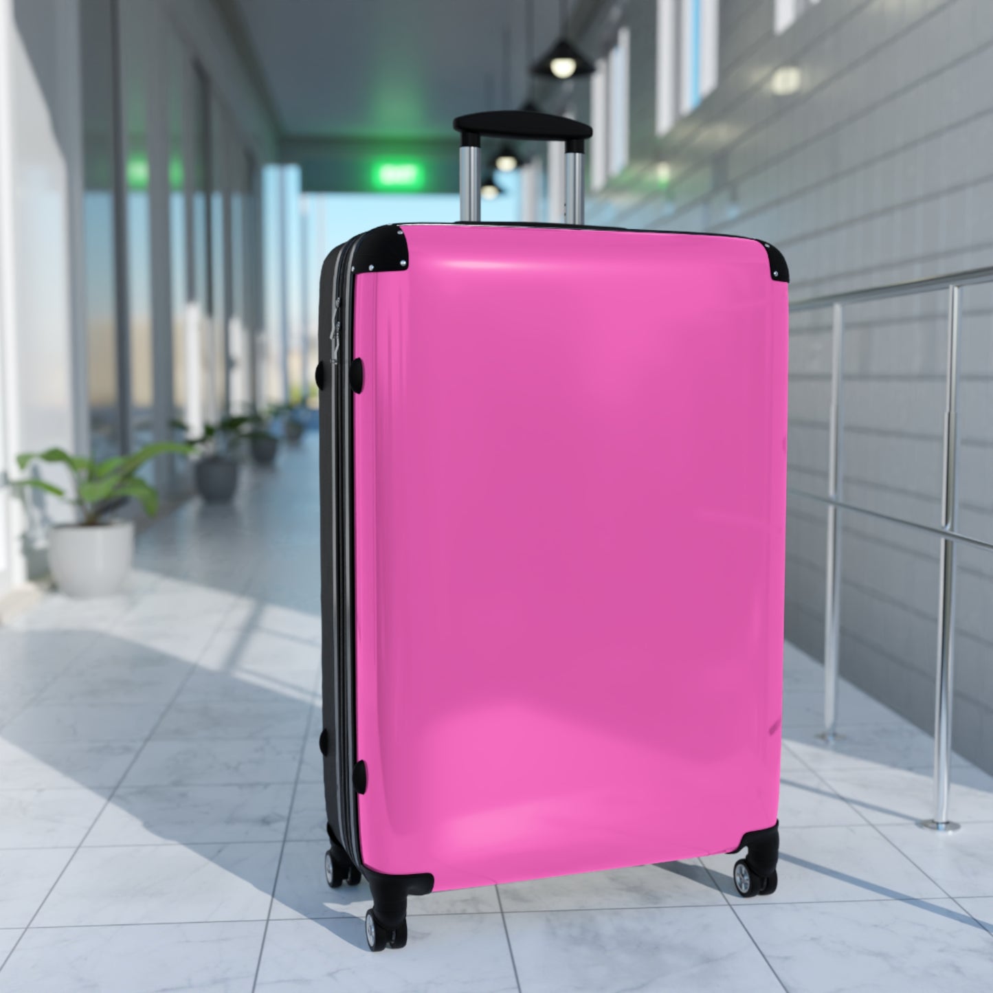 Luggage - 90's Inspired Mix & Match Suitcase - Hot Pink