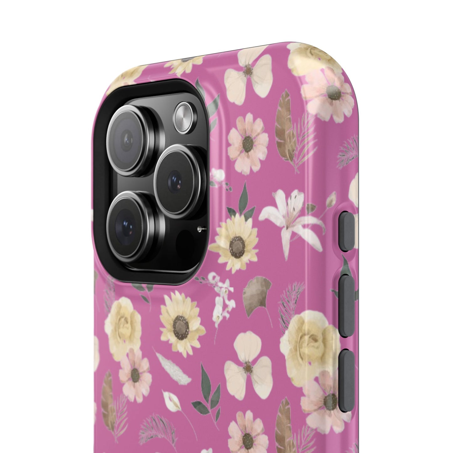 Phone Case - Impact-Resistant - Flower Child Multi & Pink