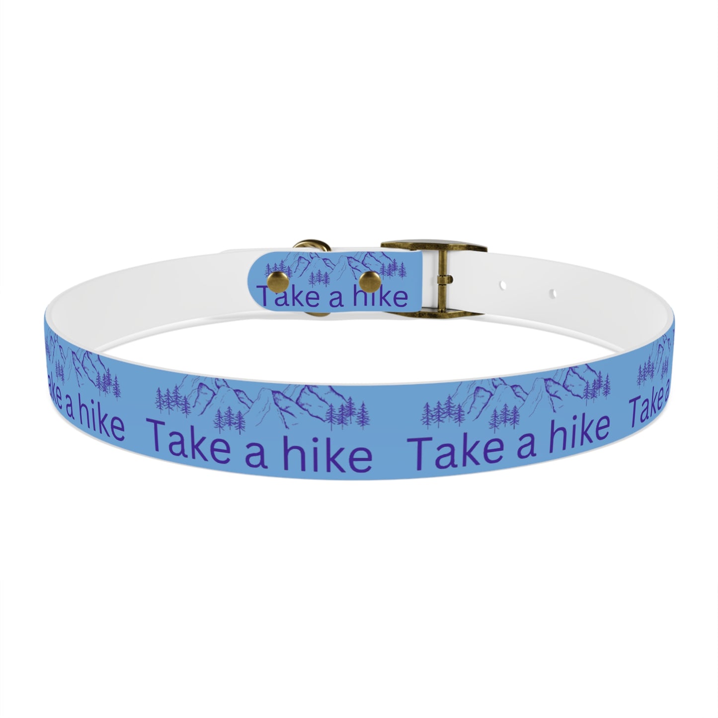 Take a Hike Dog Collar - Teal and Purple