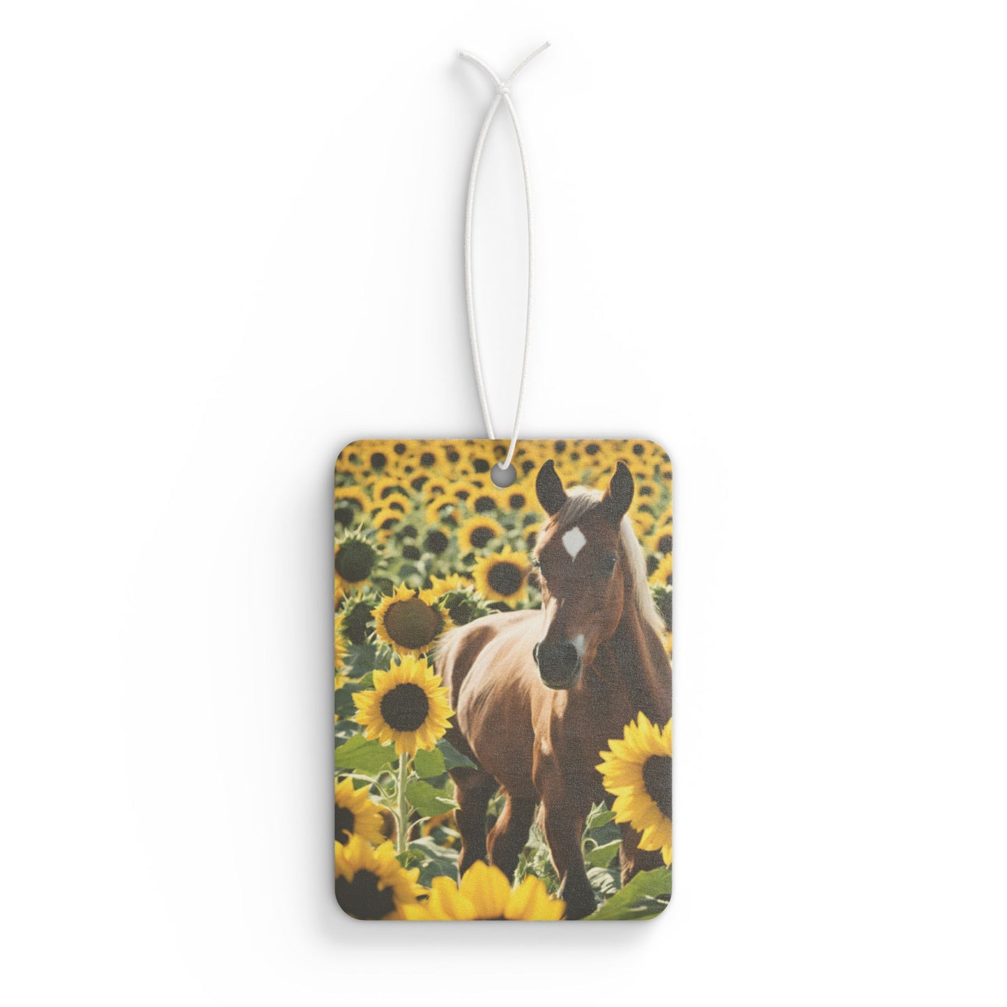 Car Air Freshener - Horse in Sunflowers