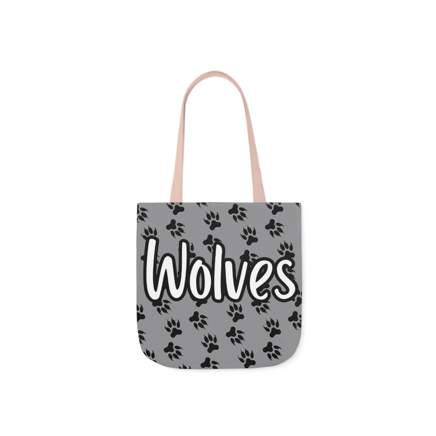 Sports Team Gray Canvas Tote Bag, 5-Color Straps - Wolves